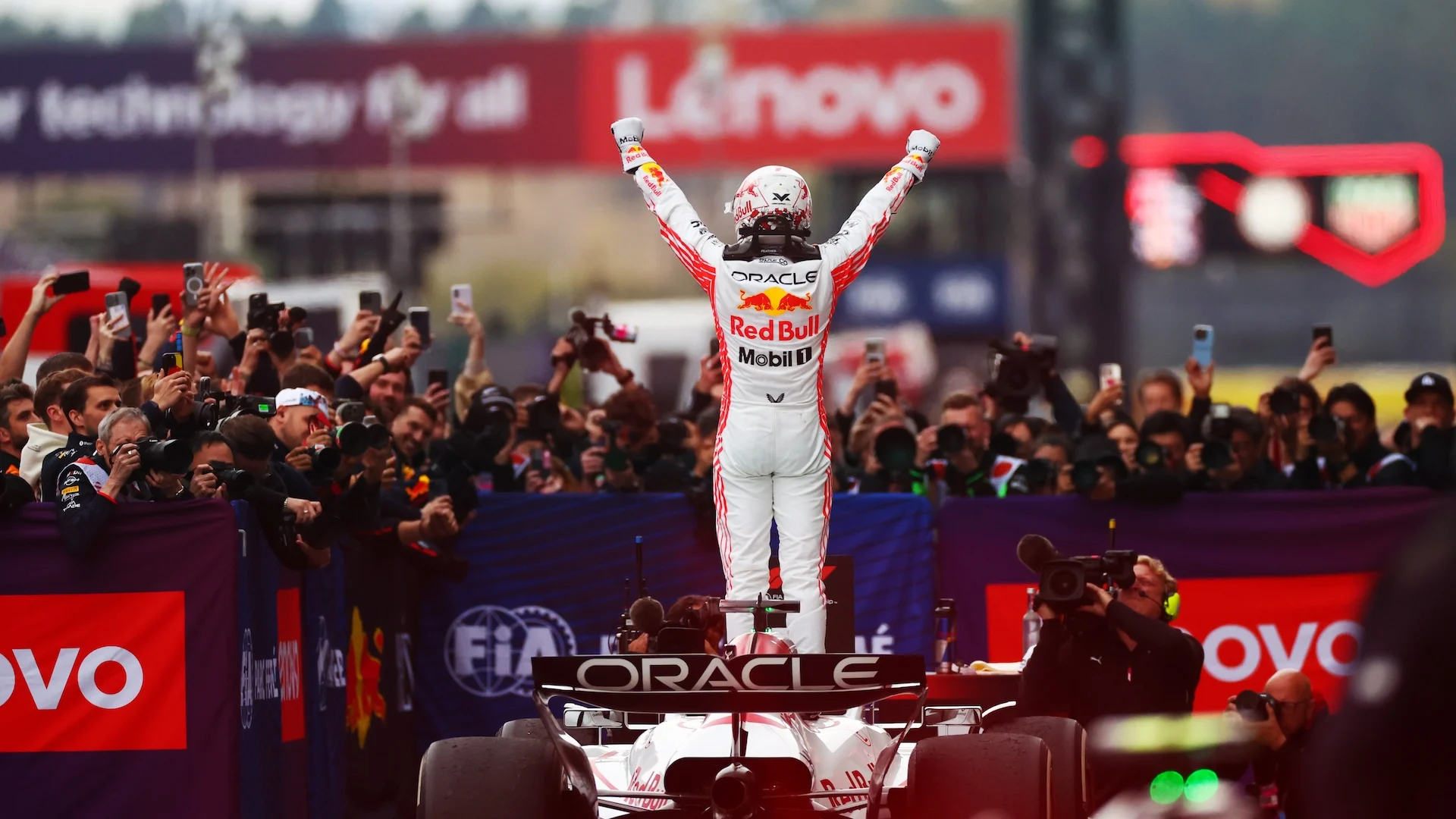 SUZUKA, JAPAN - APRIL 06: Race winner Max Verstappen of the Netherlands and Oracle Red Bull Racing