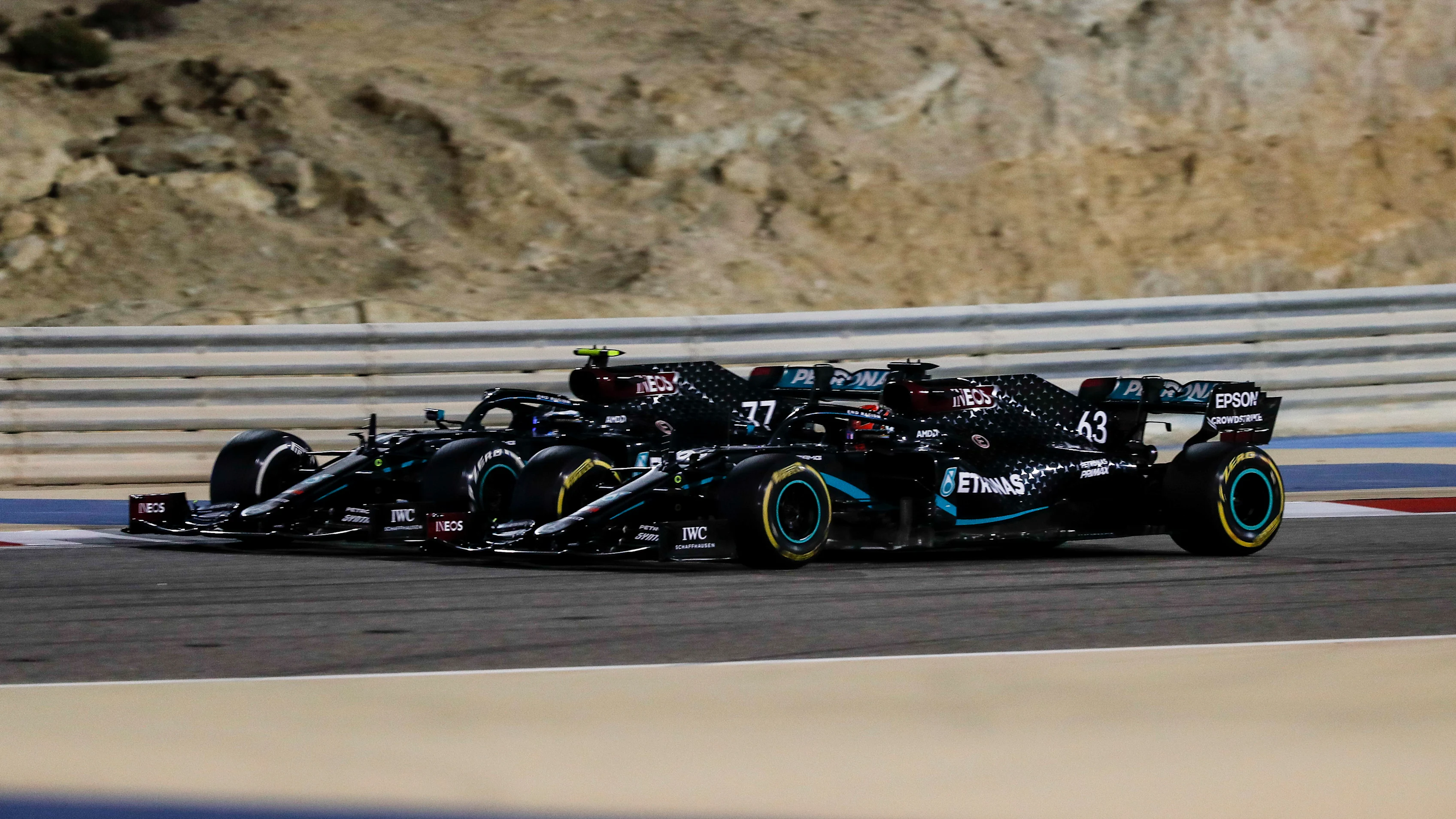 BAHRAIN INTERNATIONAL CIRCUIT, BAHRAIN - DECEMBER 06: George Russell, Mercedes F1 W11 EQ