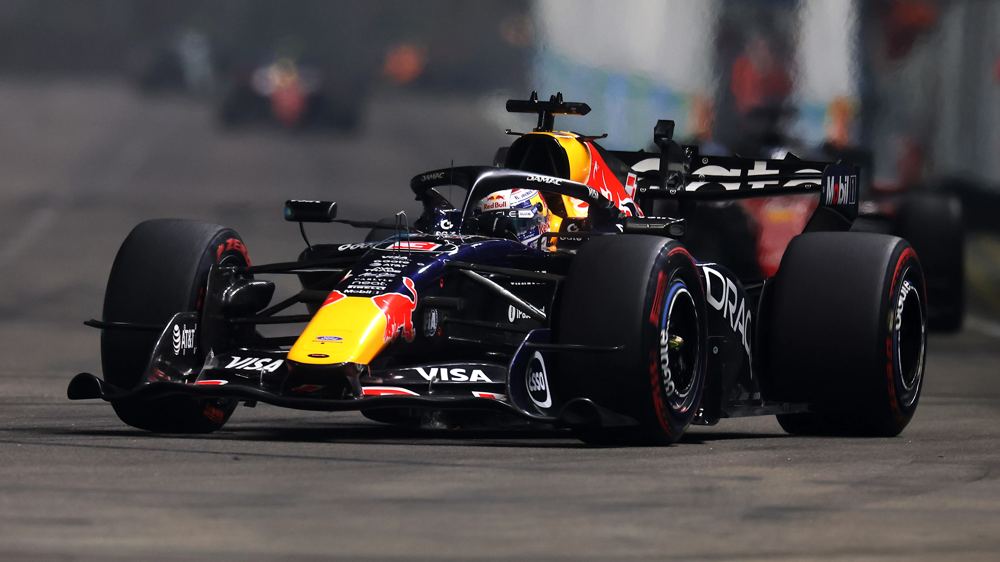 SINGAPORE, SINGAPORE - OCTOBER 11: Max Verstappen of the Netherlands driving the (3) Oracle Red