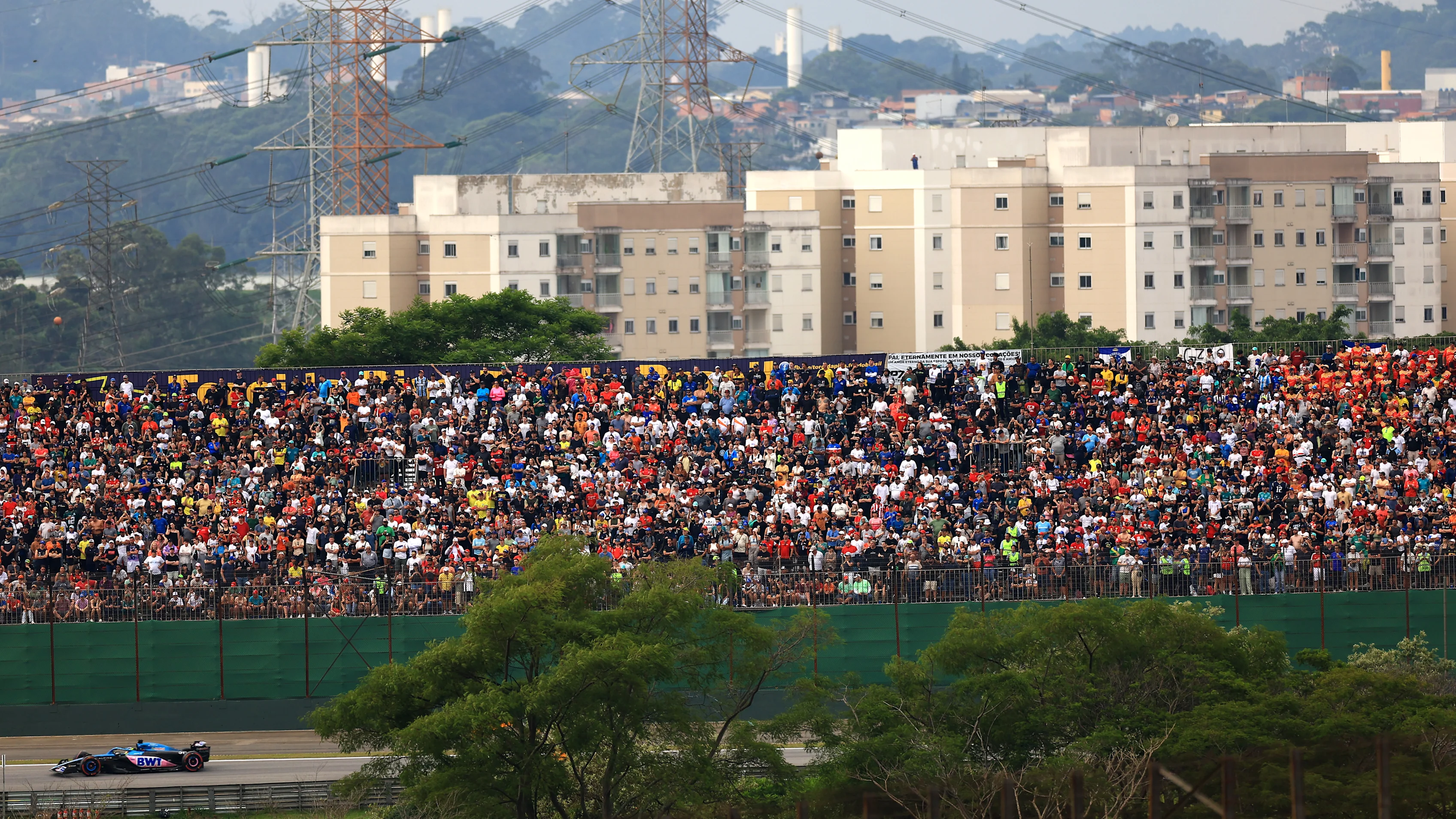 SAO PAULO, BRAZIL - NOVEMBER 03: Esteban Ocon of France driving the (31) Alpine F1 A523 Renault on