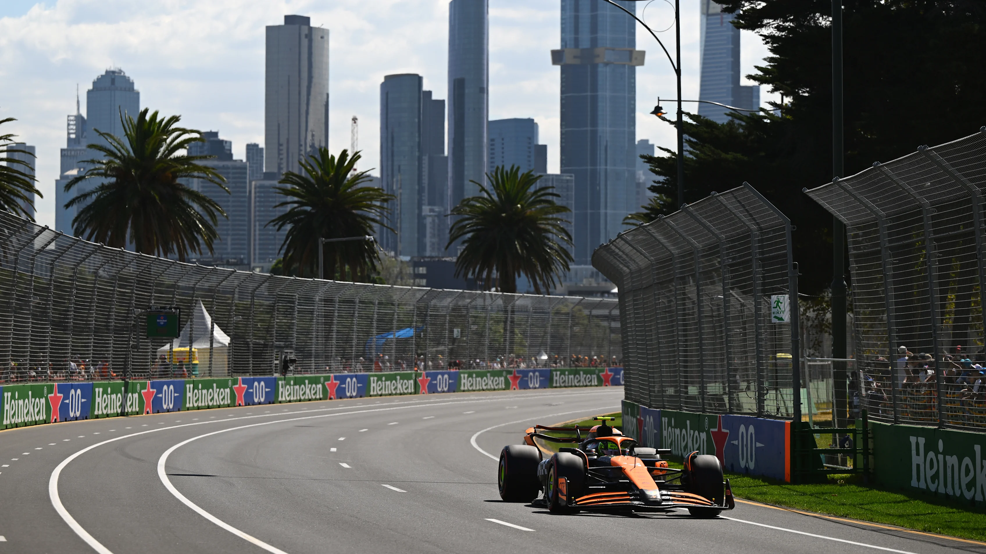 MELBOURNE, AUSTRALIA - MARCH 22: Lando Norris of Great Britain driving the (4) McLaren MCL38