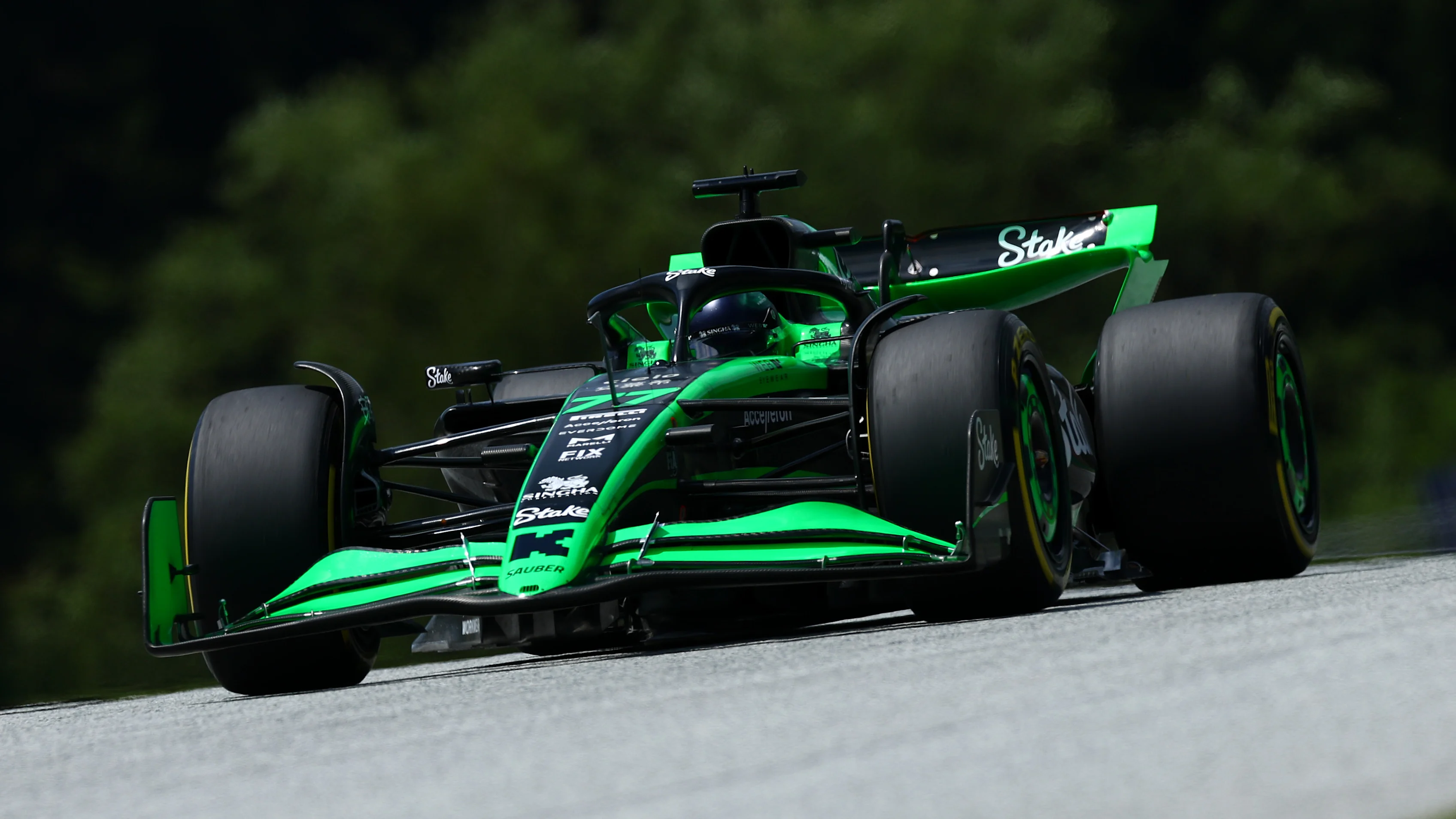 SPIELBERG, AUSTRIA - JUNE 28: Valtteri Bottas of Finland driving the (77) Kick Sauber C44 Ferrari