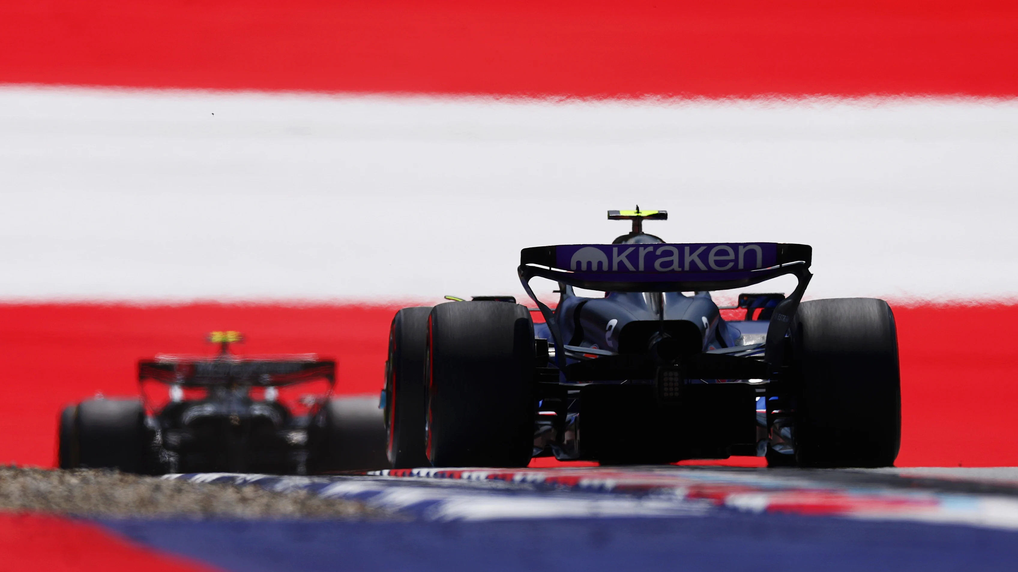 SPIELBERG, AUSTRIA - JUNE 28: Logan Sargeant of United States driving the (2) Williams FW46 Mercedes on track  during practice ahead of the F1 Grand Prix of Austria at Red Bull Ring on June 28, 2024 in Spielberg, Austria. (Photo by Bryn Lennon - Formula 1/Formula 1 via Getty Images)
