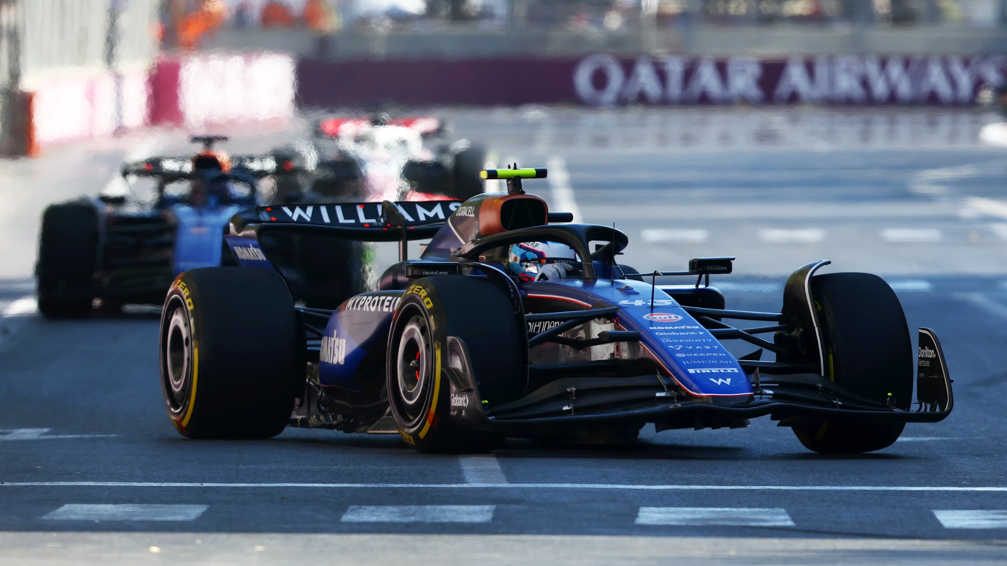 BAKU, AZERBAIJAN - SEPTEMBER 15: Franco Colapinto of Argentina driving the (43) Williams FW46