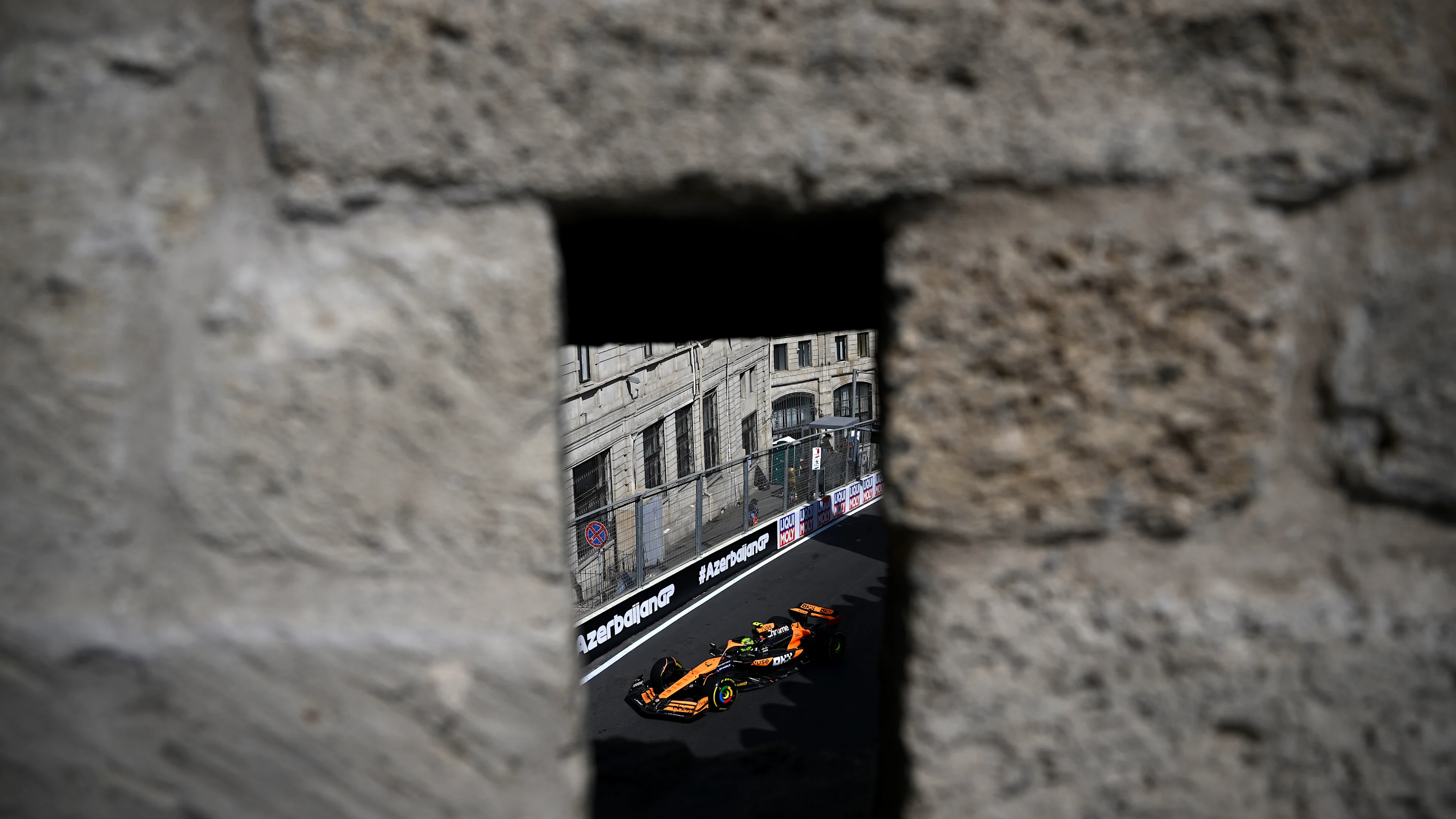 BAKU, AZERBAIJAN - SEPTEMBER 13: Lando Norris of Great Britain driving the (4) McLaren MCL38