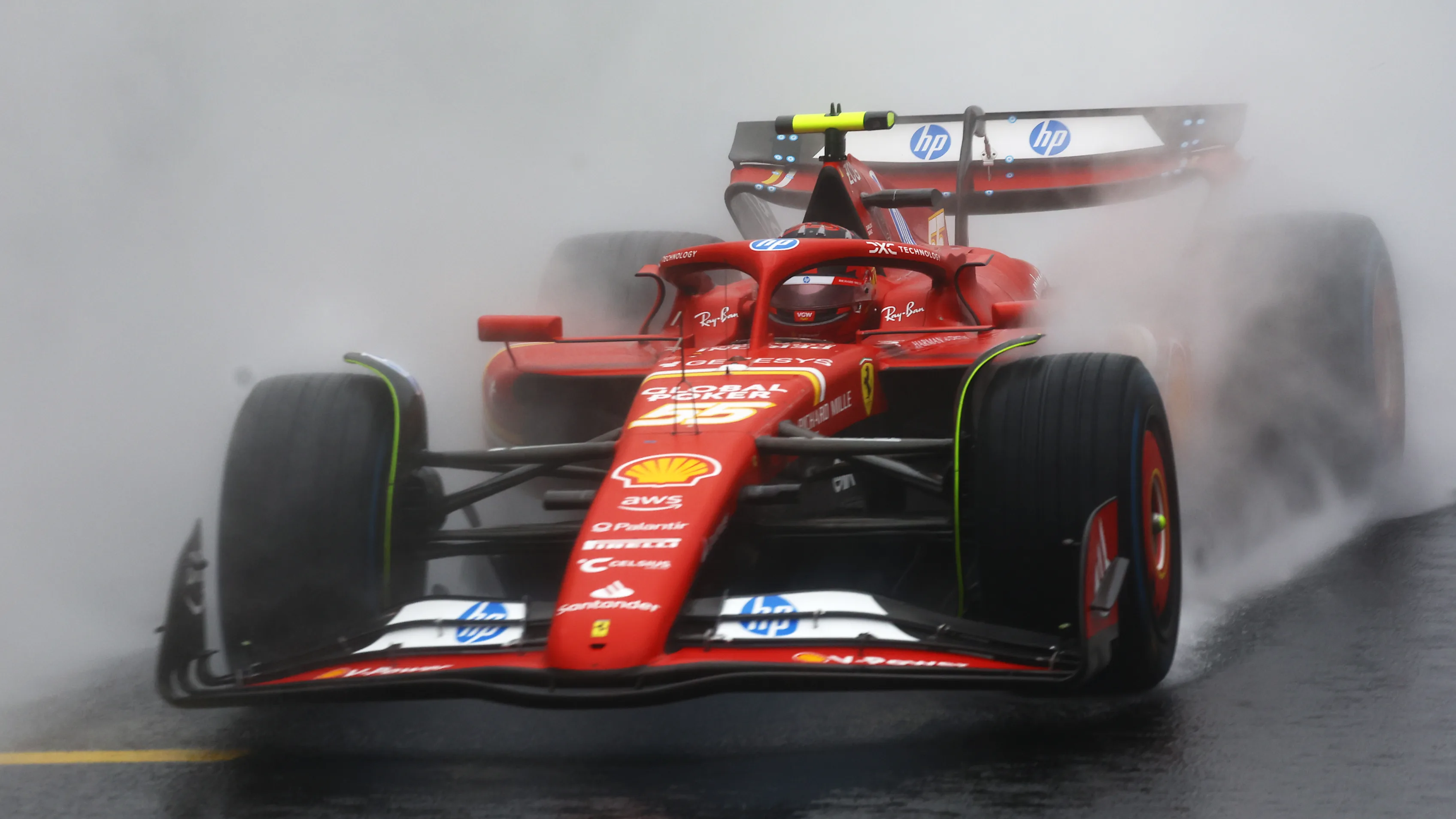 SAO PAULO, BRAZIL - NOVEMBER 03: Carlos Sainz of Spain driving (55) the Ferrari SF-24 on track