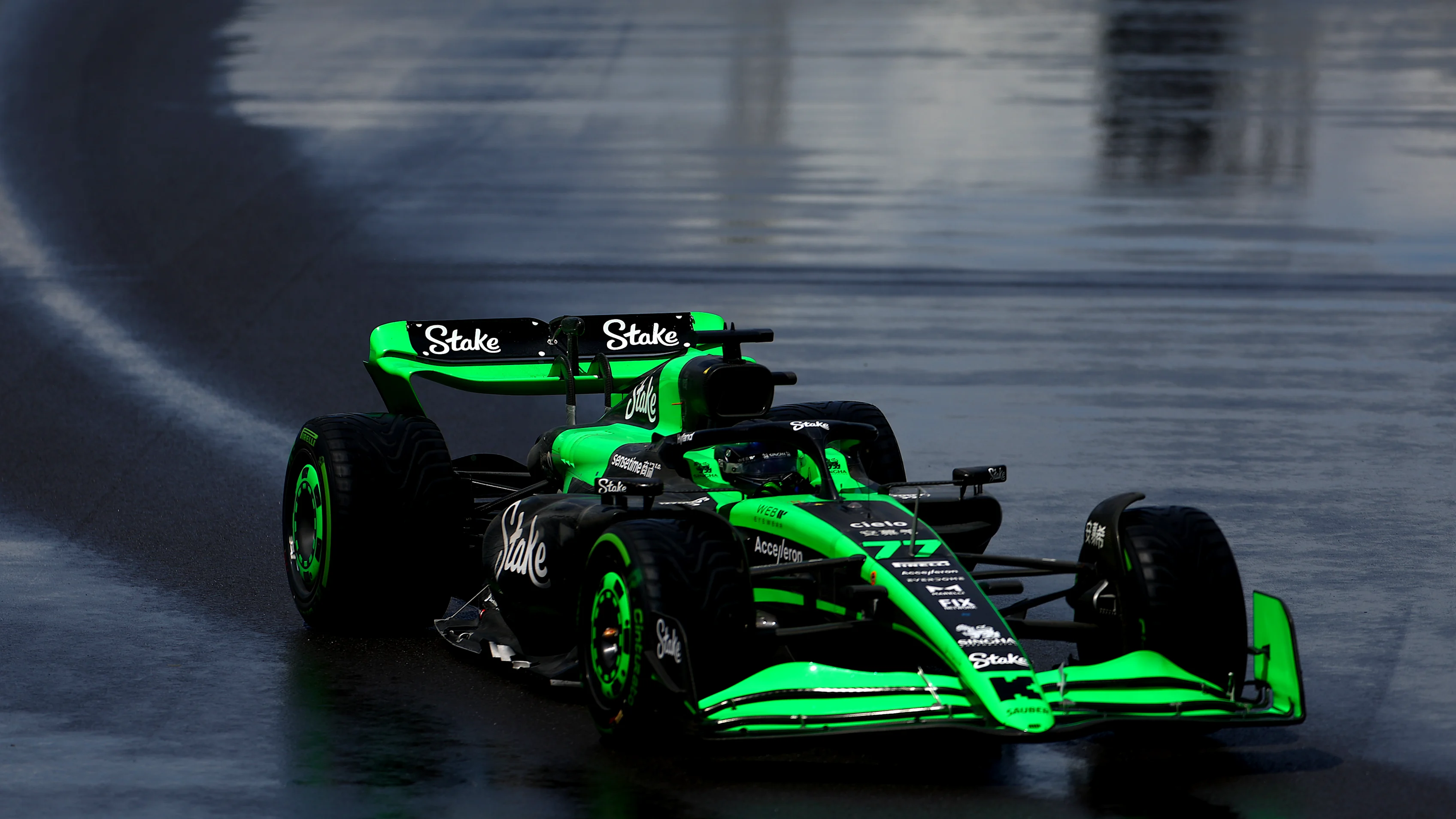 MONTREAL, QUEBEC - JUNE 09: Valtteri Bottas of Finland driving the (77) Kick Sauber C44 Ferrari on track during the F1 Grand Prix of Canada at Circuit Gilles Villeneuve on June 09, 2024 in Montreal, Quebec. (Photo by Bryn Lennon - Formula 1/Formula 1 via Getty Images)