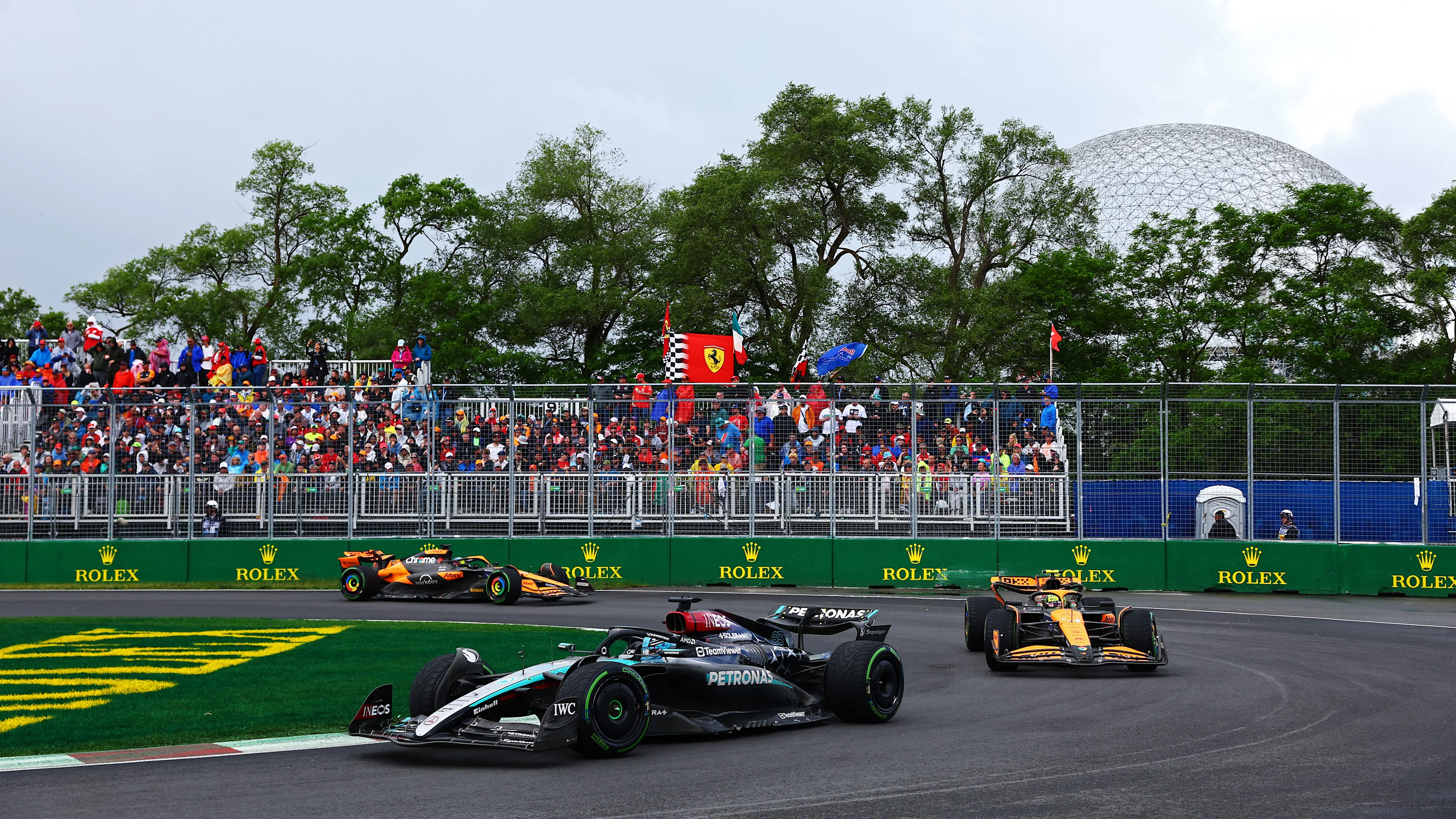 MONTREAL, QUEBEC - JUNE 09: George Russell of Great Britain driving the (63) Mercedes AMG Petronas