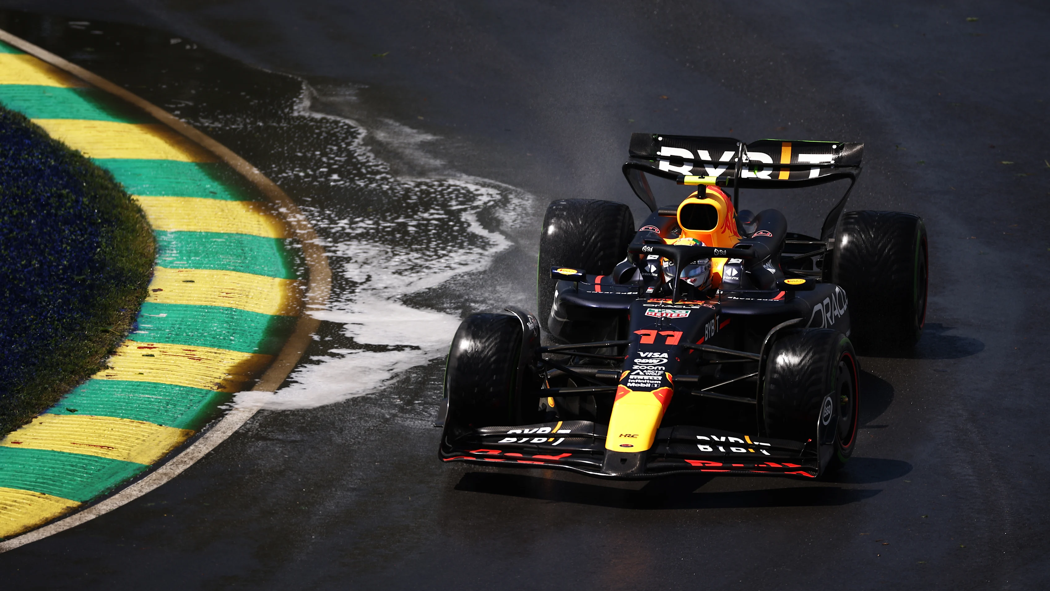 MONTREAL, QUEBEC - JUNE 07: Sergio Perez of Mexico driving the (11) Oracle Red Bull Racing RB20 on