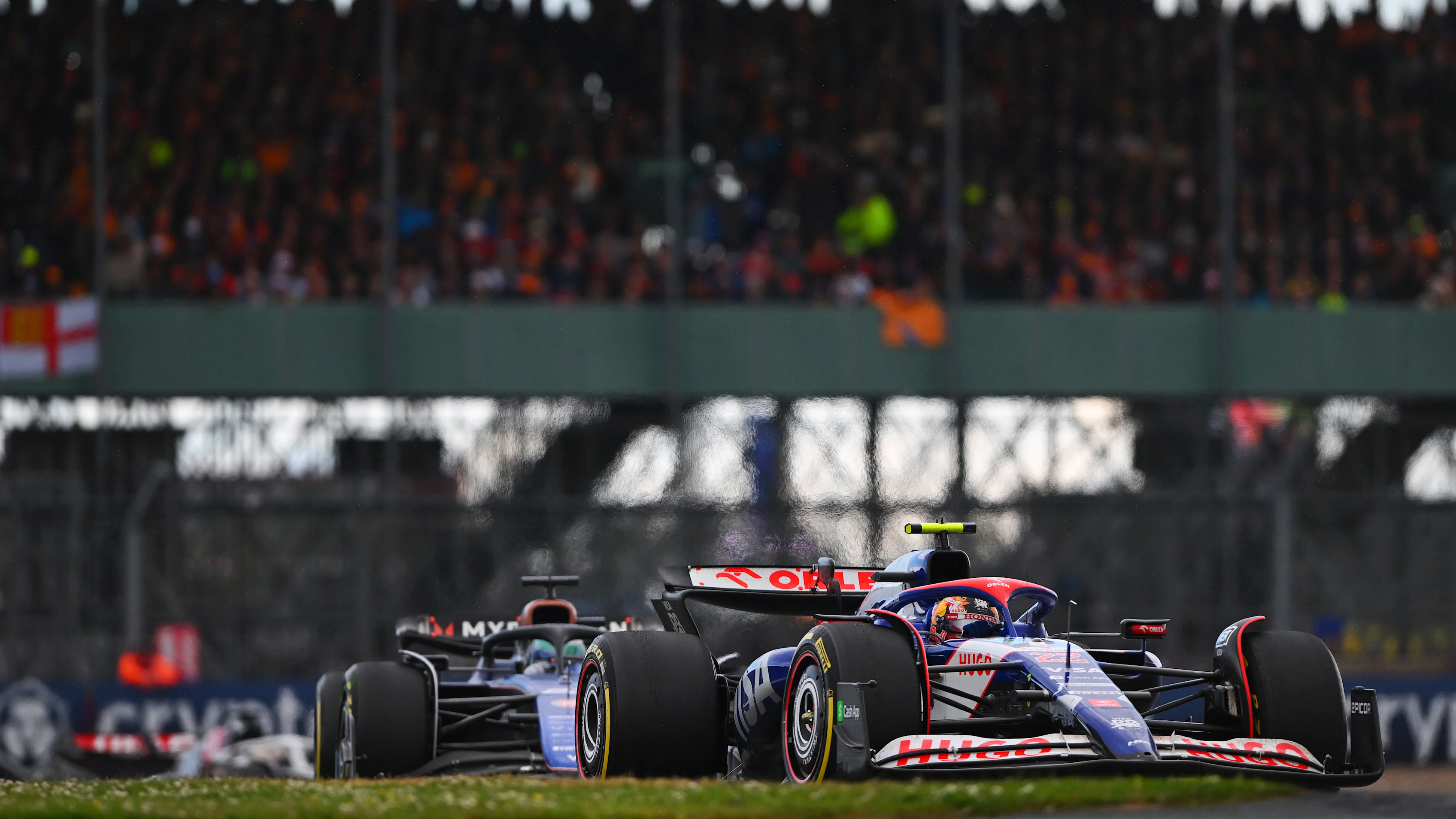 NORTHAMPTON, ENGLAND - JULY 07: Yuki Tsunoda of Japan driving the (22) Visa Cash App RB VCARB 01 on track during the F1 Grand Prix of Great Britain at Silverstone Circuit on July 07, 2024 in Northampton, England. (Photo by Rudy Carezzevoli/Getty Images)