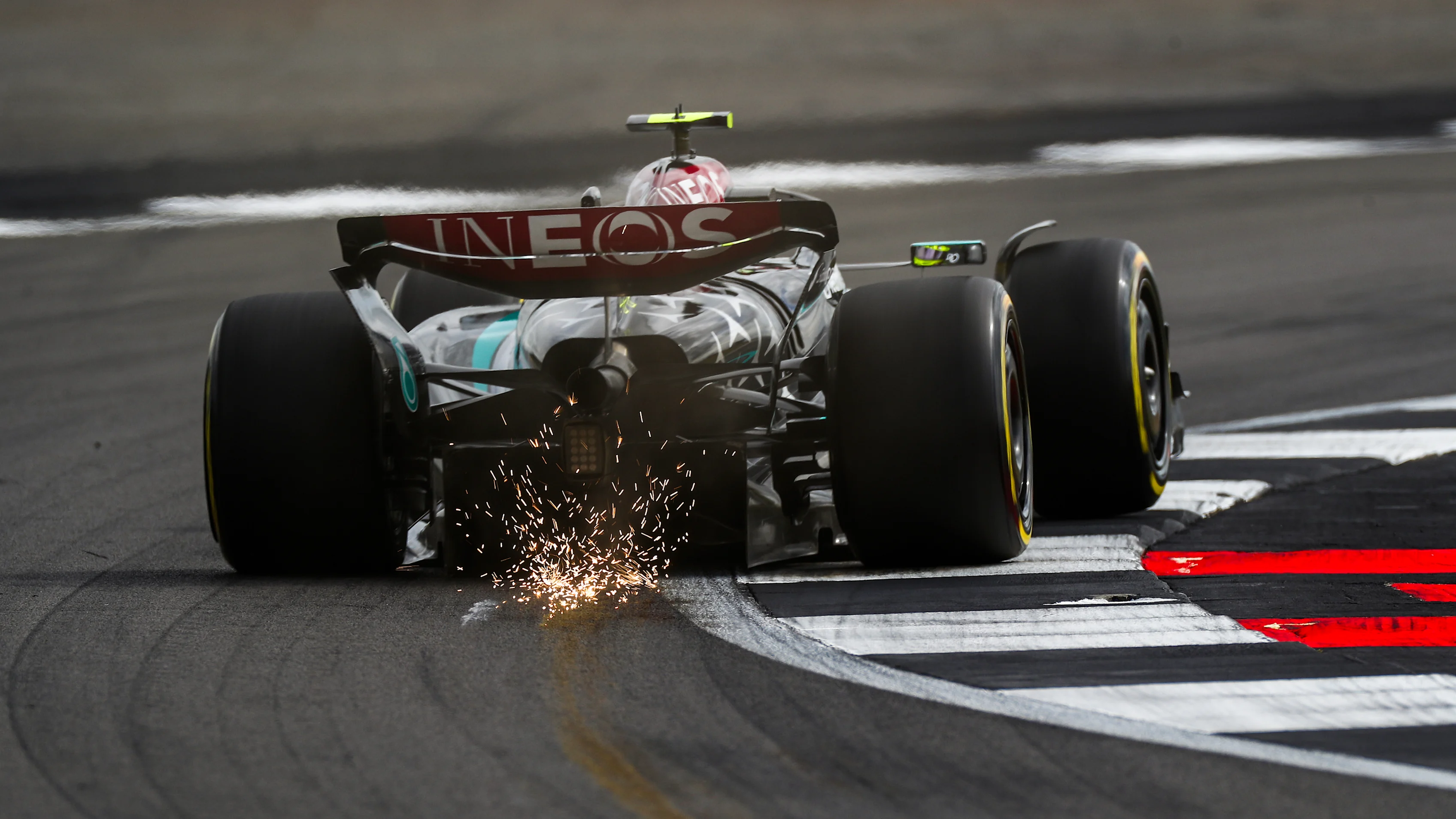 NORTHAMPTON, ENGLAND - JULY 05: Lewis Hamilton of Mercedes and Great Britain  during practice ahead of the F1 Grand Prix of Great Britain at Silverstone Circuit on July 05, 2024 in Northampton, England. (Photo by Peter Fox - Formula 1/Formula 1 via Getty Images)