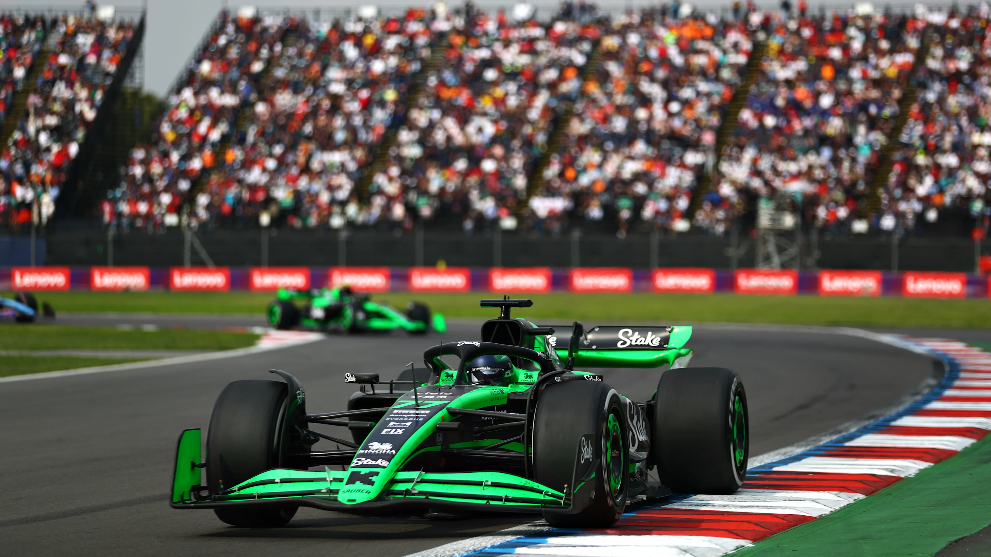 MEXICO CITY, MEXICO - OCTOBER 27: Valtteri Bottas of Finland driving the (77) Kick Sauber C44