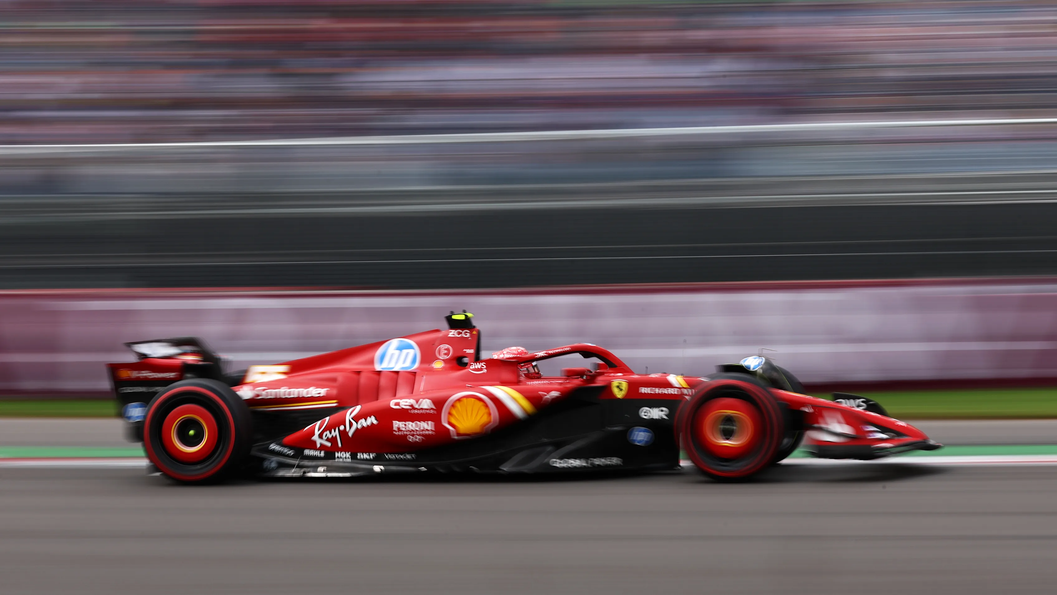 MEXICO CITY, MEXICO - OCTOBER 26: Carlos Sainz of Spain driving (55) the Ferrari SF-24 on track