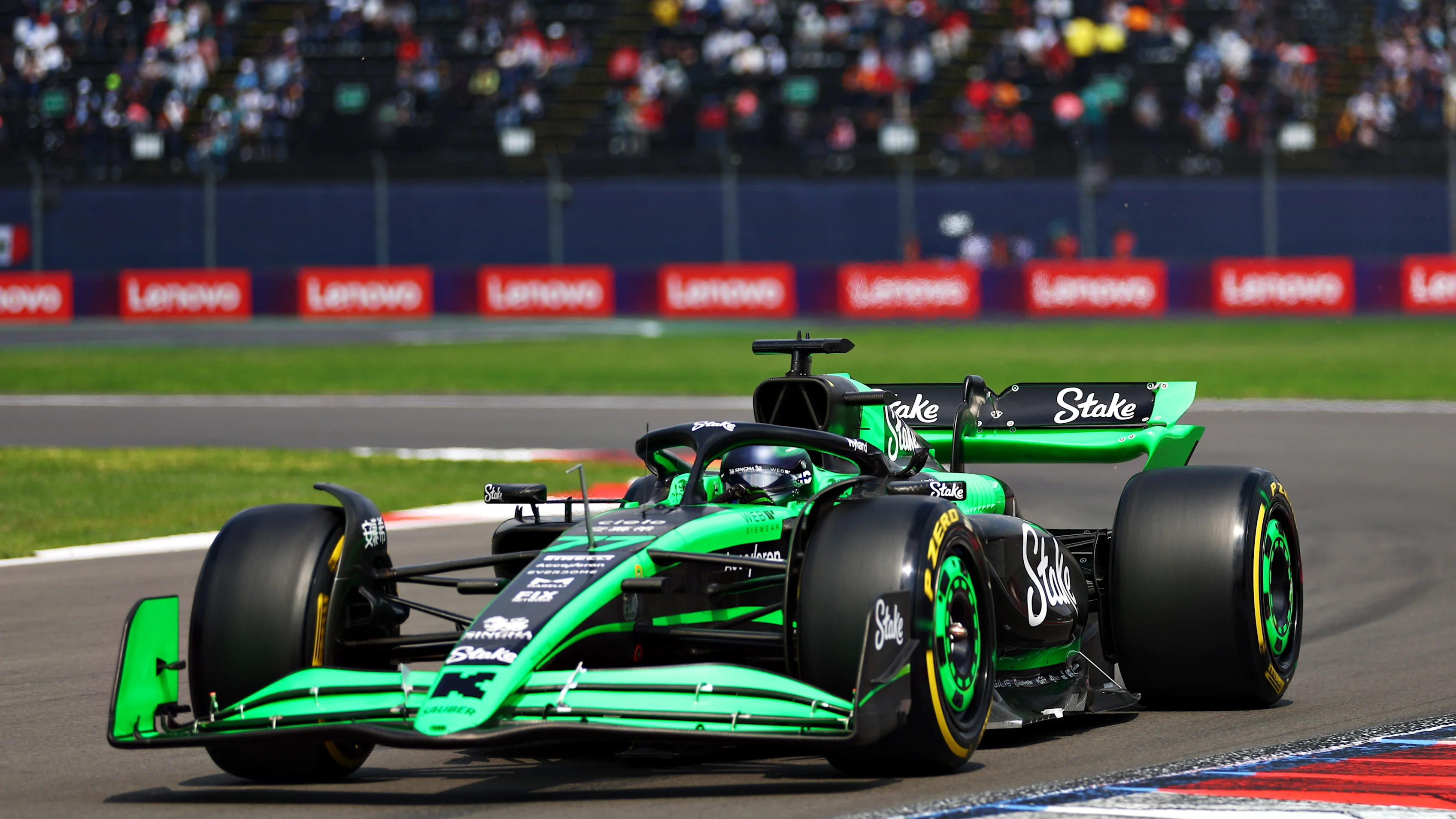 MEXICO CITY, MEXICO - OCTOBER 26: Valtteri Bottas of Finland driving the (77) Kick Sauber C44
