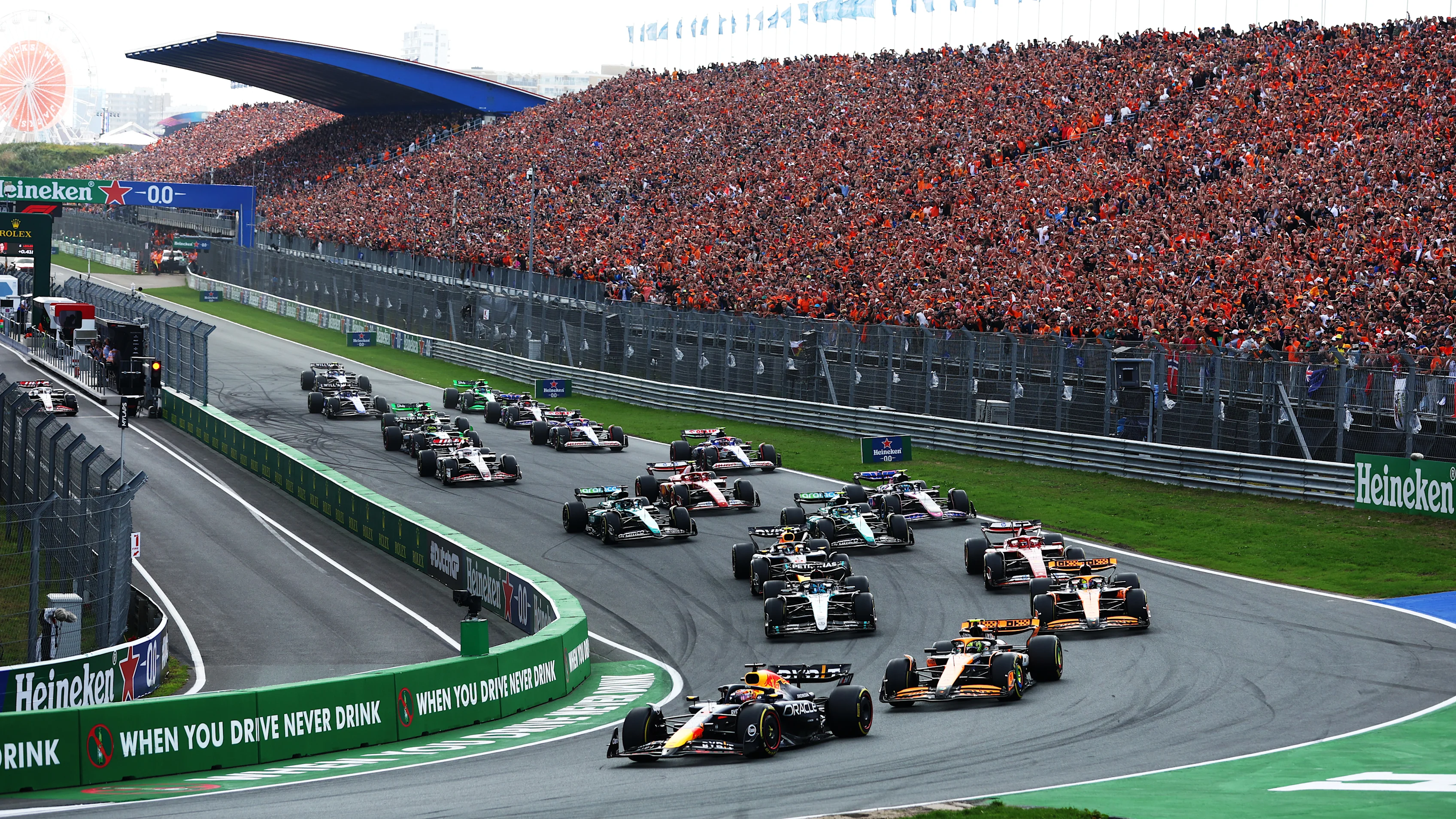 ZANDVOORT, NETHERLANDS - AUGUST 25: Max Verstappen of the Netherlands driving the (1) Oracle Red