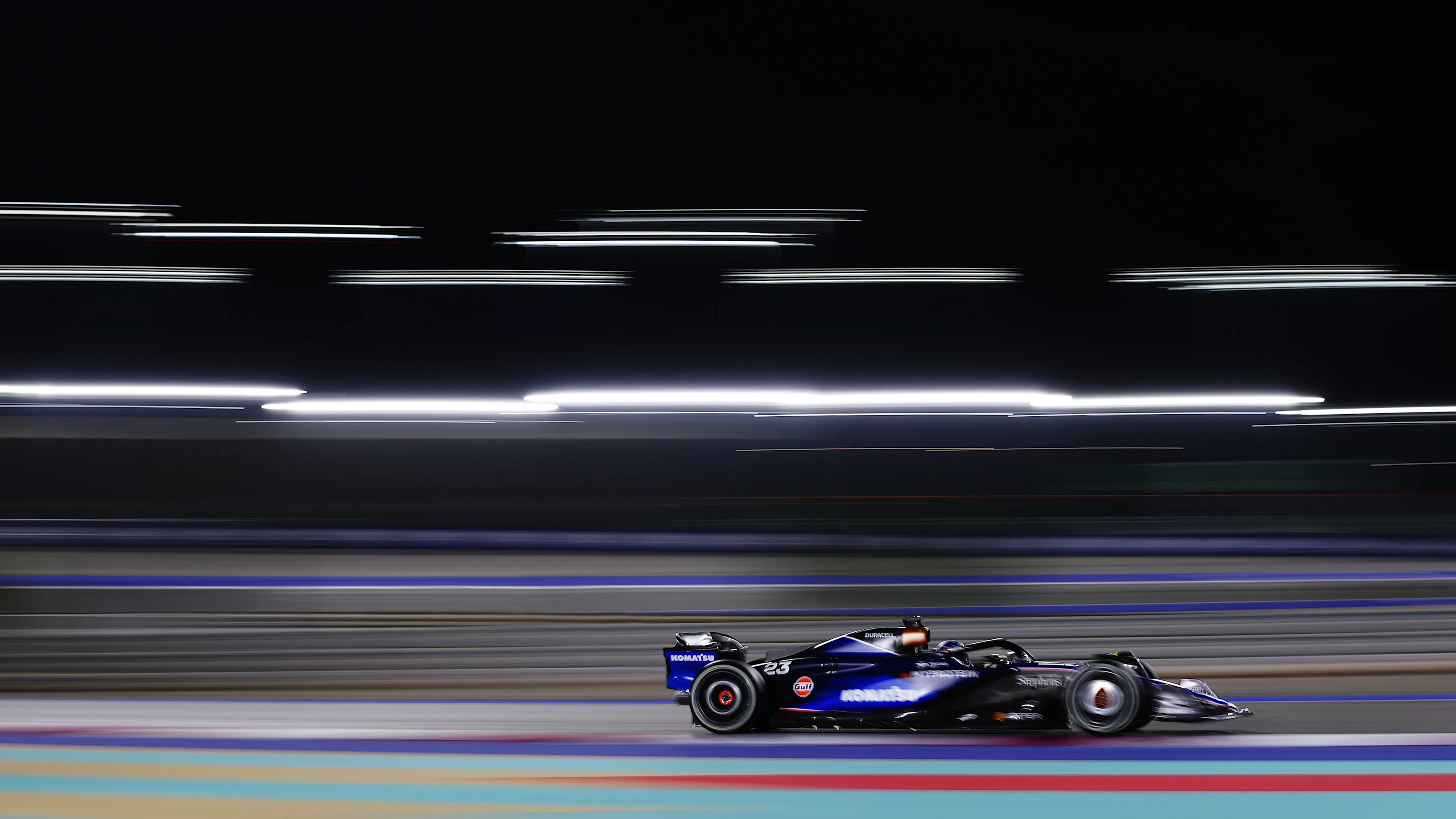 LUSAIL CITY, QATAR - NOVEMBER 29: Alexander Albon of Thailand driving the (23) Williams FW46 Mercedes on track during practice ahead of the F1 Grand Prix of Qatar at Lusail International Circuit on November 29, 2024 in Lusail City, Qatar. (Photo by Bryn Lennon - Formula 1/Formula 1 via Getty Images)