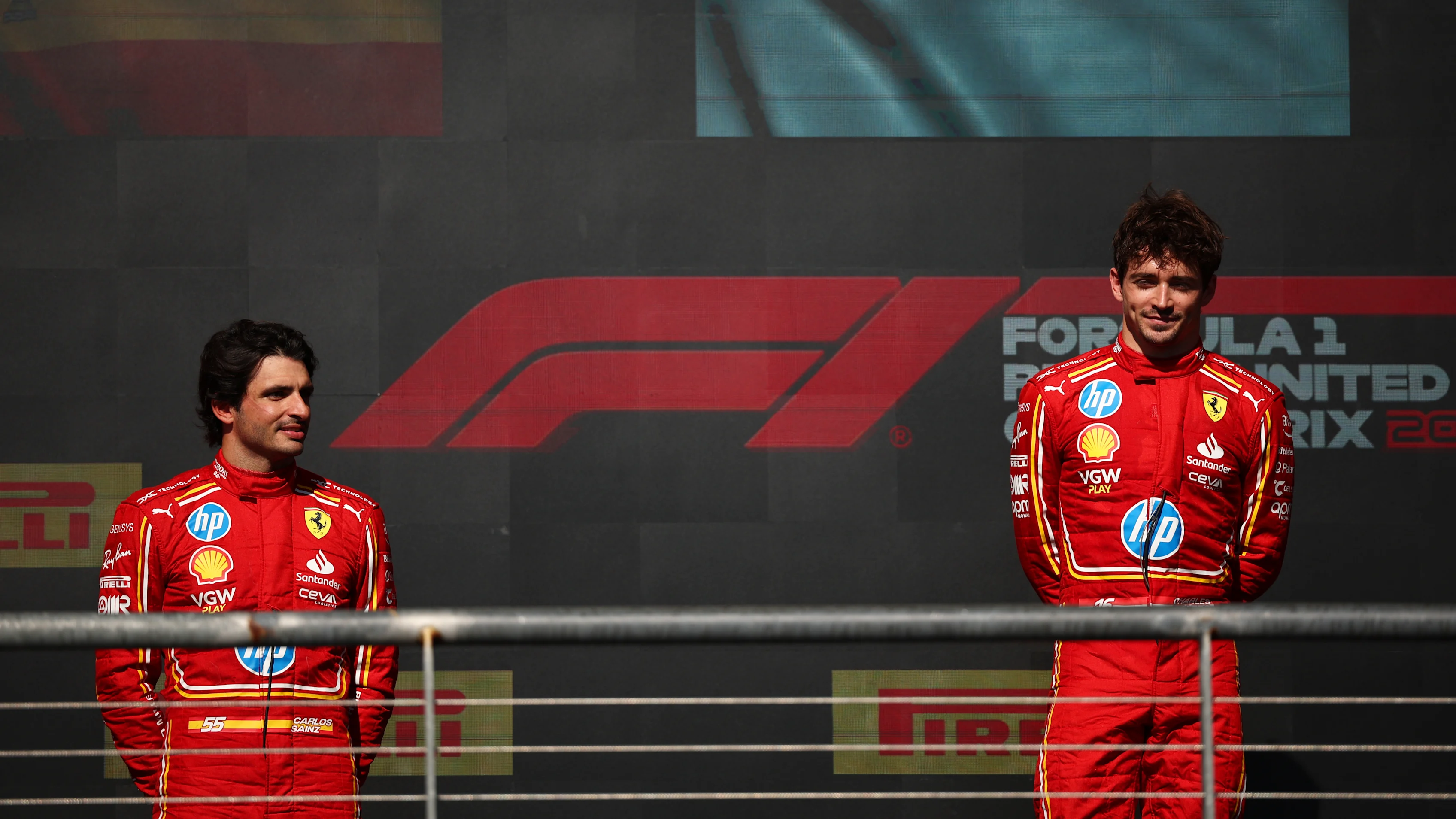 AUSTIN, TEXAS - OCTOBER 20: Race winner Charles Leclerc of Monaco and Ferrari and Second placed