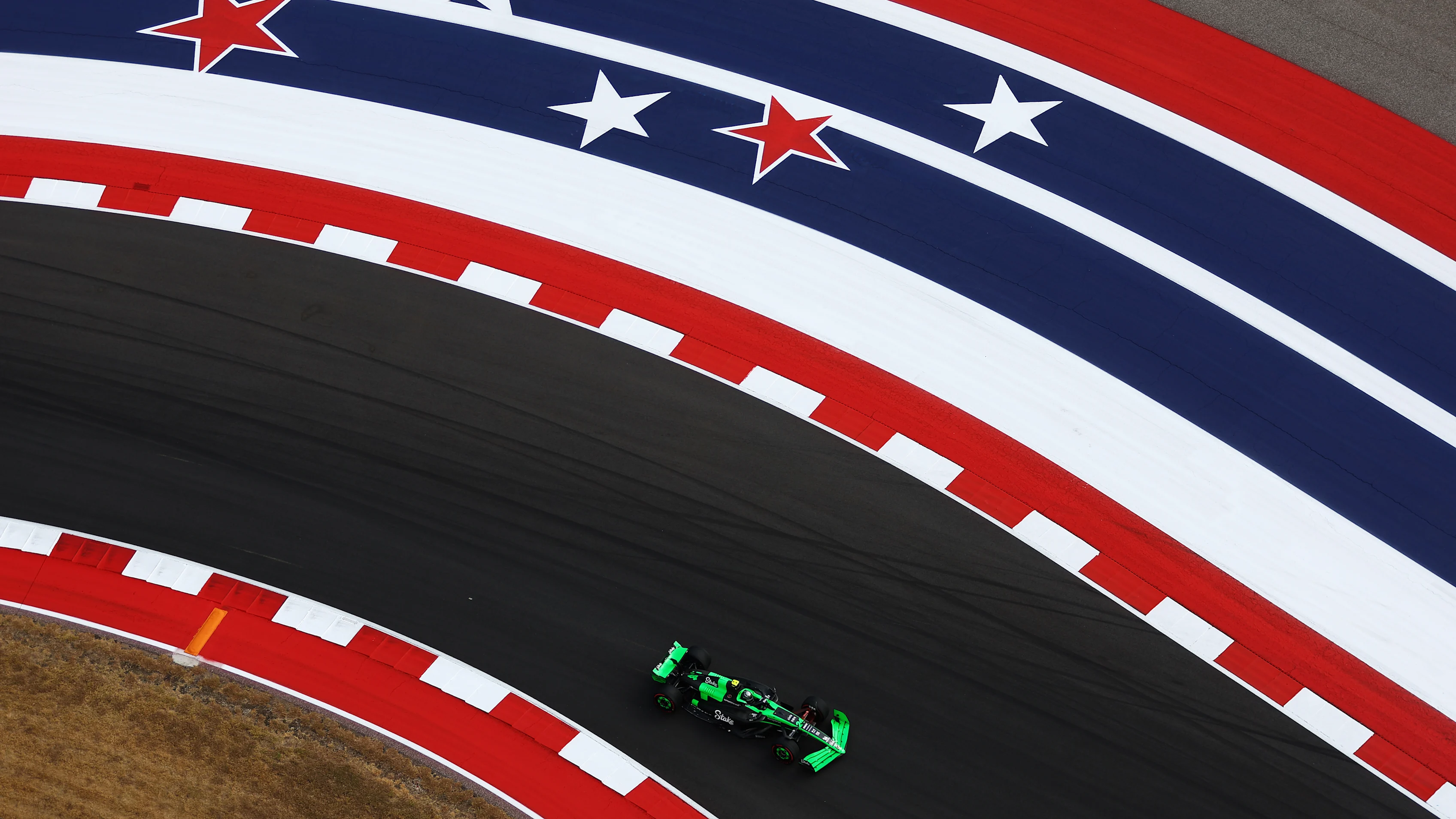 AUSTIN, TEXAS - OCTOBER 18: Zhou Guanyu of China driving the (24) Kick Sauber C44 Ferrari on track