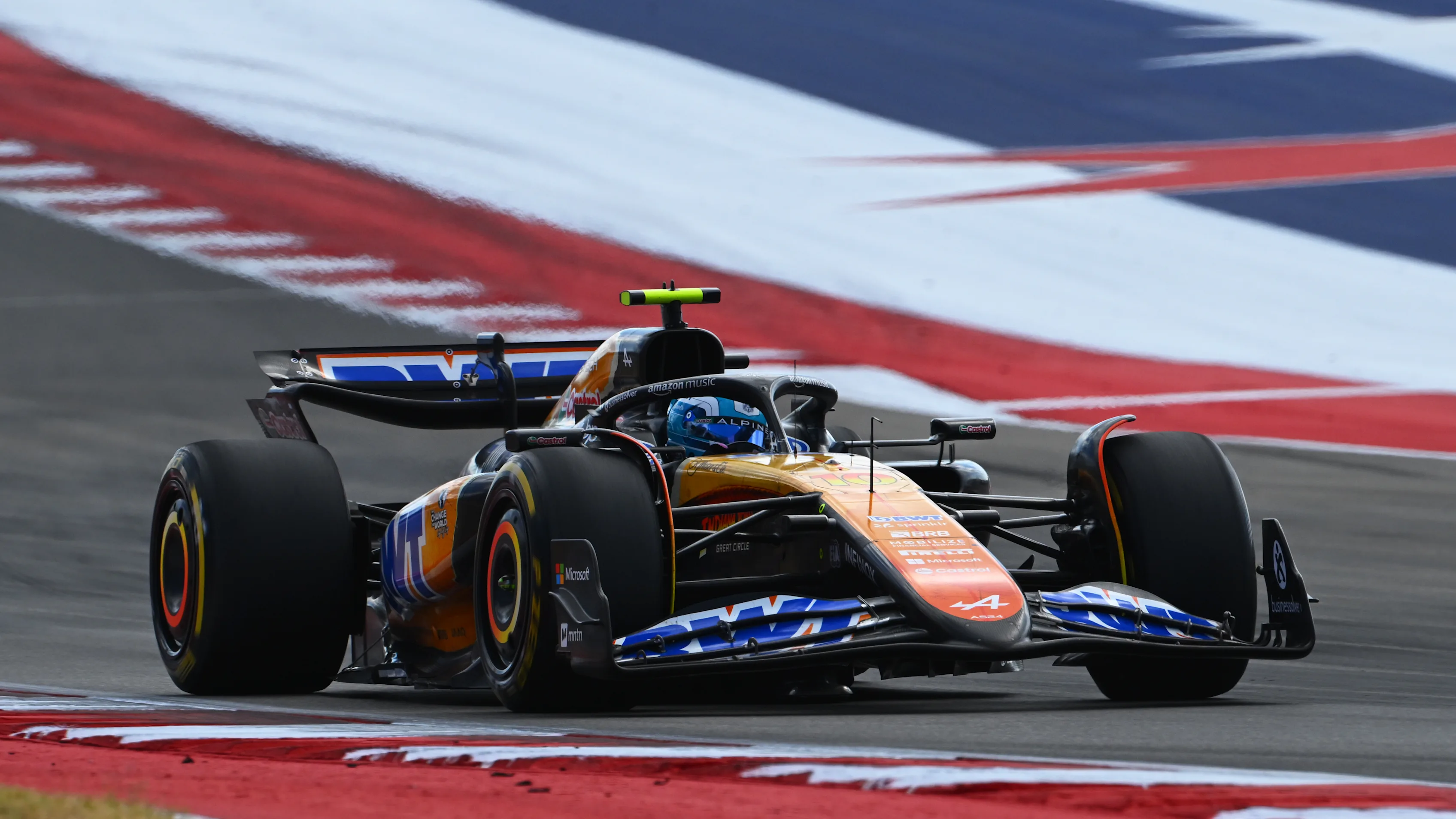AUSTIN, TEXAS - OCTOBER 19: Pierre Gasly of France driving the (10) Alpine F1 A524 Renault on track