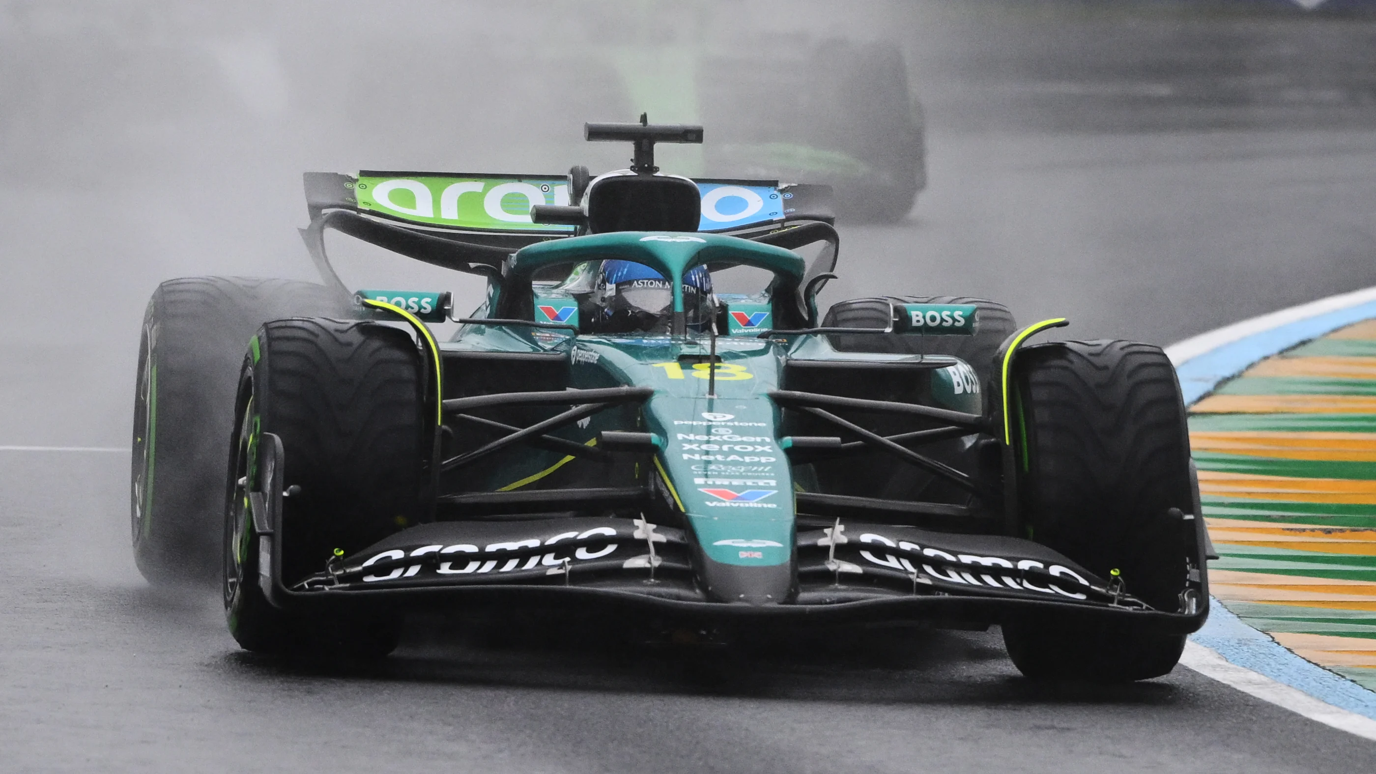 MELBOURNE, AUSTRALIA - MARCH 16: Lance Stroll of Canada driving the (18) Aston Martin F1 Team AMR25