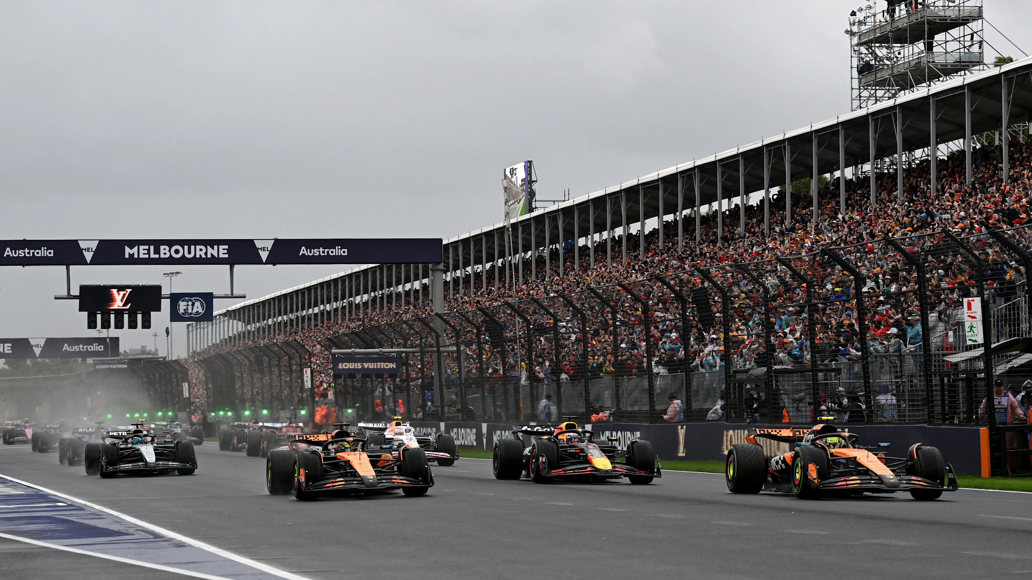 MELBOURNE, AUSTRALIA - MARCH 16: Lando Norris of Great Britain driving the (4) McLaren MCL39
