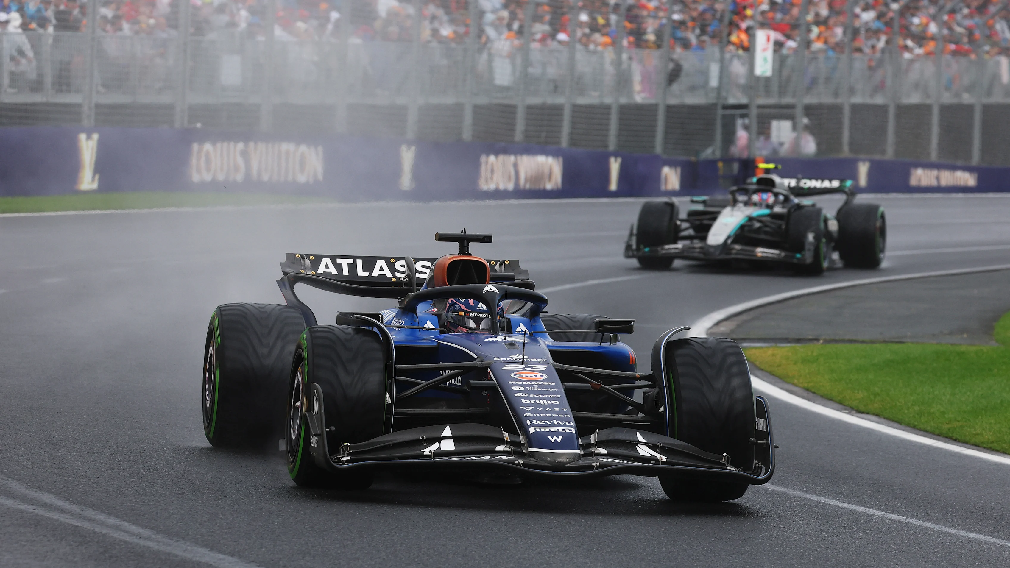 MELBOURNE, AUSTRALIA - MARCH 16: Alexander Albon of Thailand driving the (23) Williams FW47