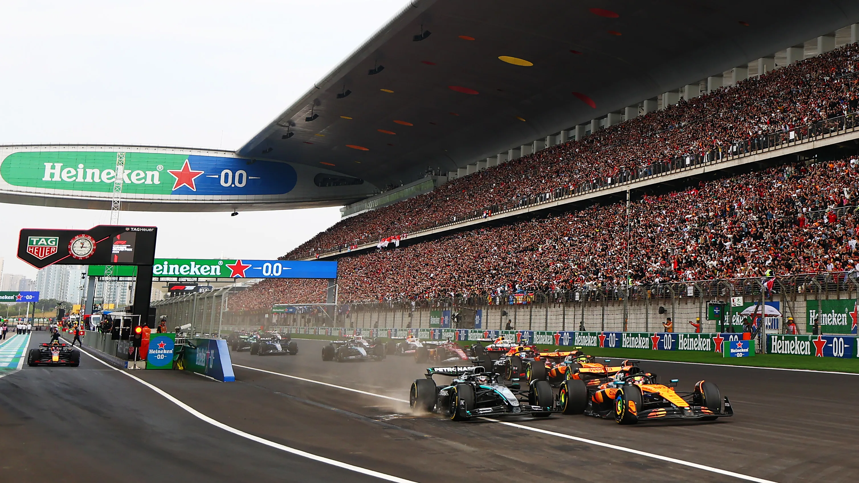 SHANGHAI, CHINA - MARCH 23: Oscar Piastri of Australia driving the (81) McLaren MCL39 Mercedes
