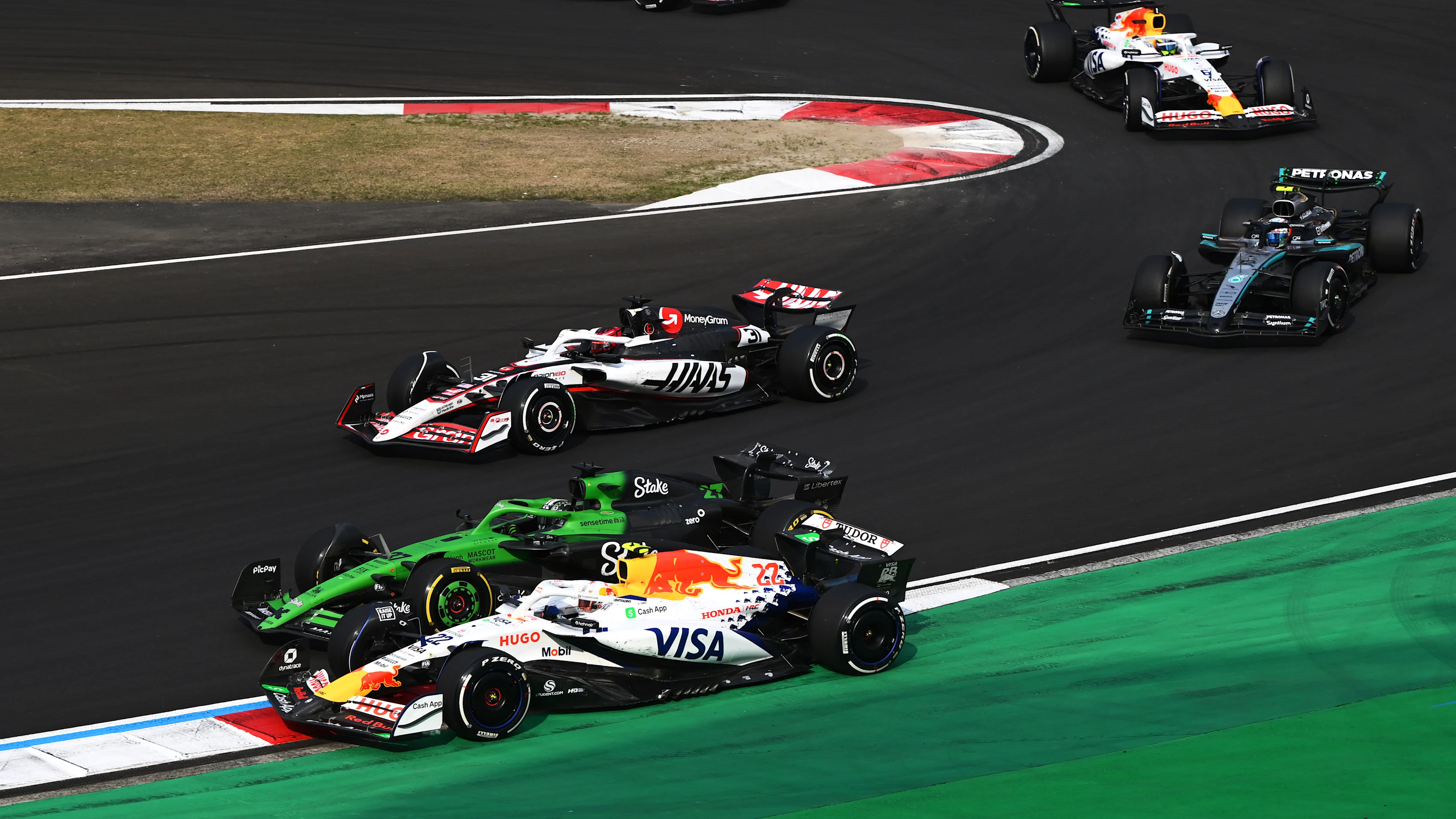 SHANGHAI, CHINA - MARCH 23: Yuki Tsunoda of Japan driving the (22) Visa Cash App Racing Bulls VCARB