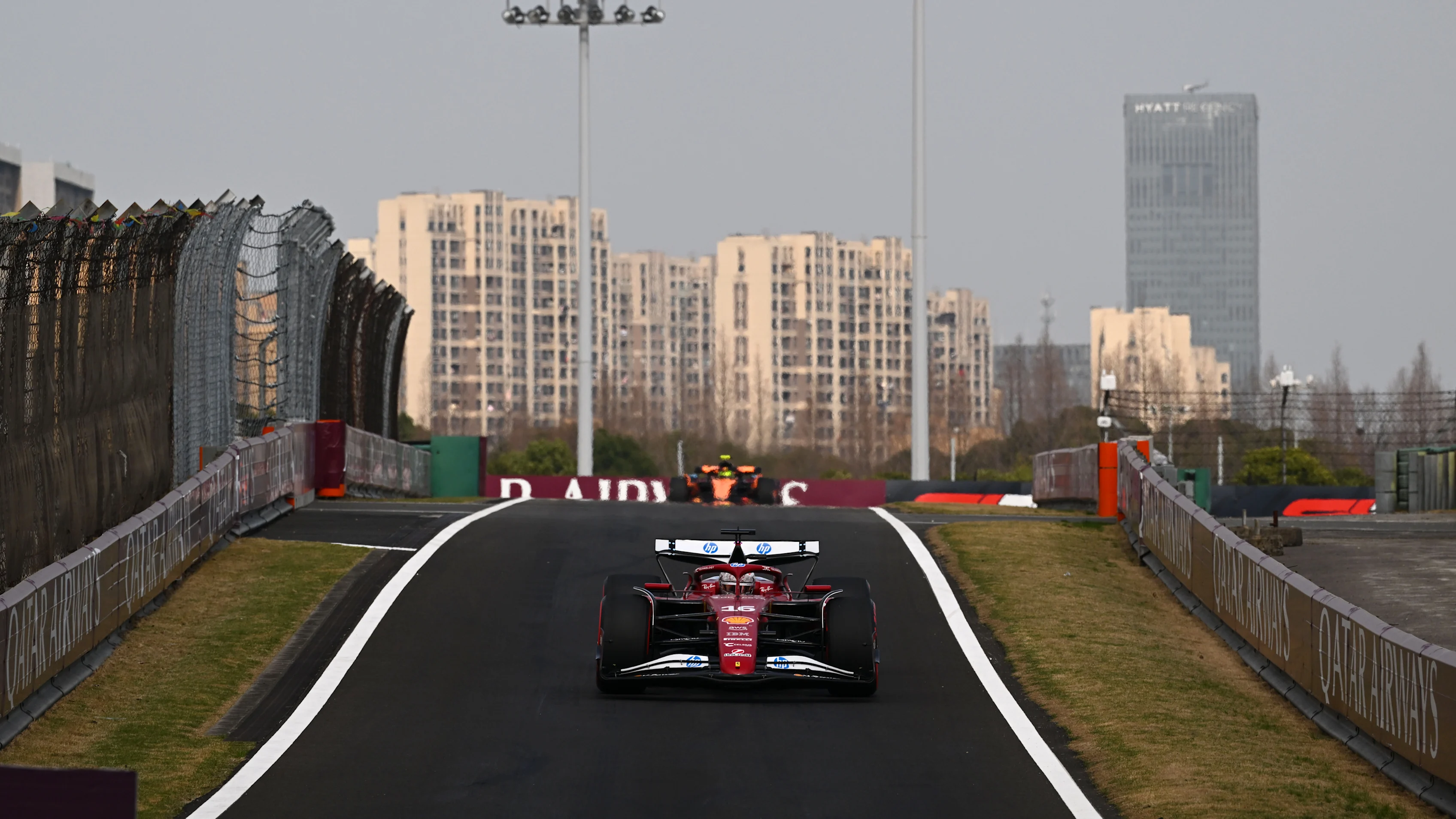 SHANGHAI, CHINA - MARCH 23: Charles Leclerc of Monaco driving the (16) Scuderia Ferrari SF-25 on