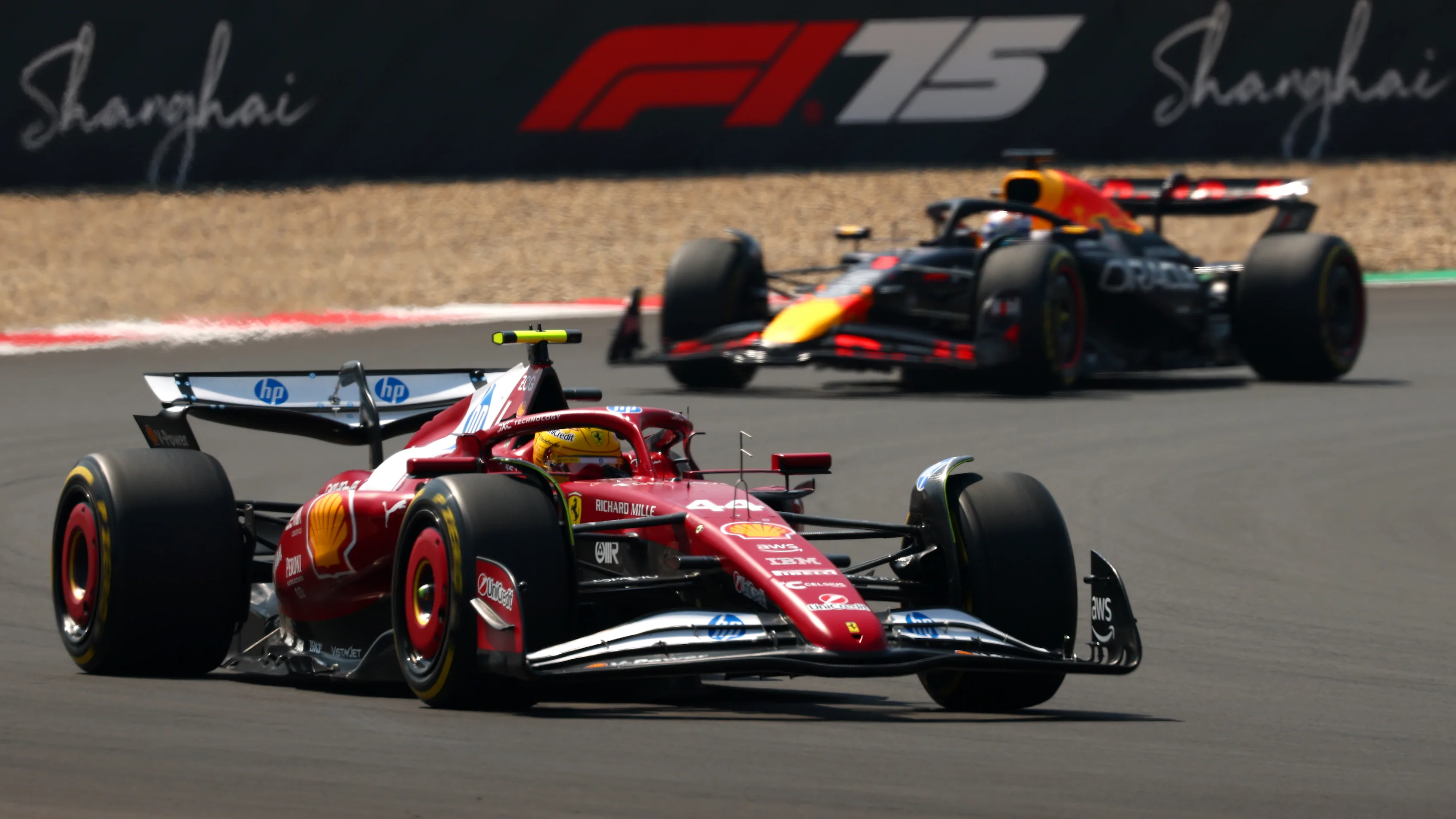 SHANGHAI, CHINA - MARCH 22: Lewis Hamilton of Great Britain driving the (44) Scuderia Ferrari SF-25