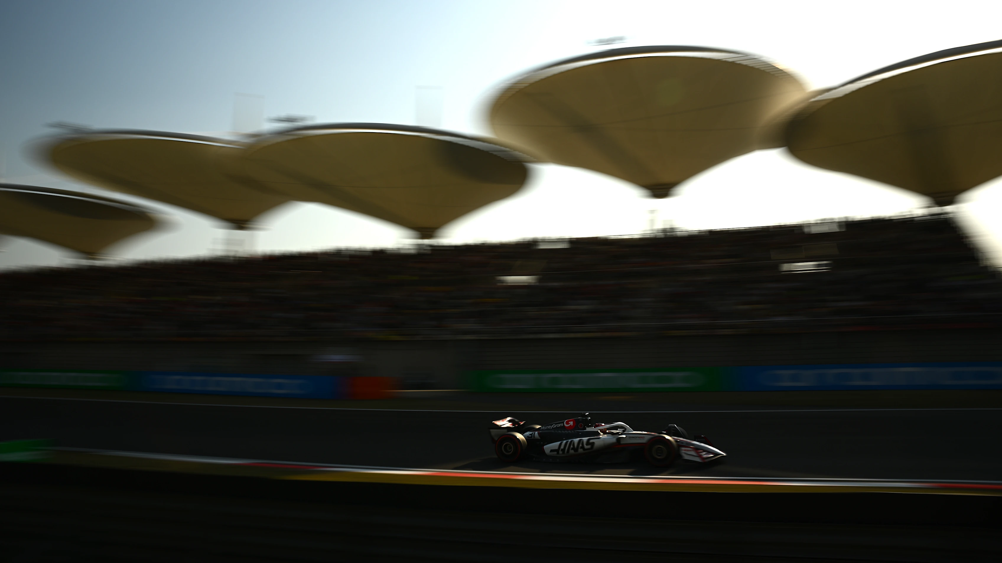 SHANGHAI, CHINA - MARCH 22: Esteban Ocon of France driving the (31) Haas F1 VF-25 Ferrari on track during qualifying ahead of the F1 Grand Prix of China at Shanghai International Circuit on March 22, 2025 in Shanghai, China. (Photo by Clive Mason/Getty Images)