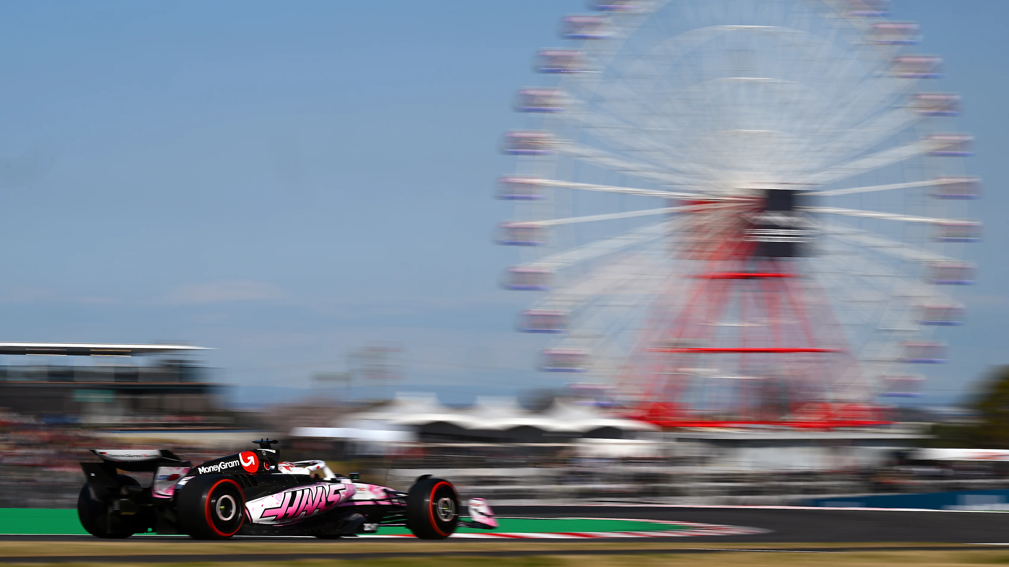 SUZUKA, JAPAN - APRIL 04: Esteban Ocon of France driving the (31) Haas F1 VF-25 Ferrari on track during practice ahead of the F1 Grand Prix of Japan at Suzuka Circuit on April 04, 2025 in Suzuka, Japan. (Photo by Clive Mason/Getty Images)