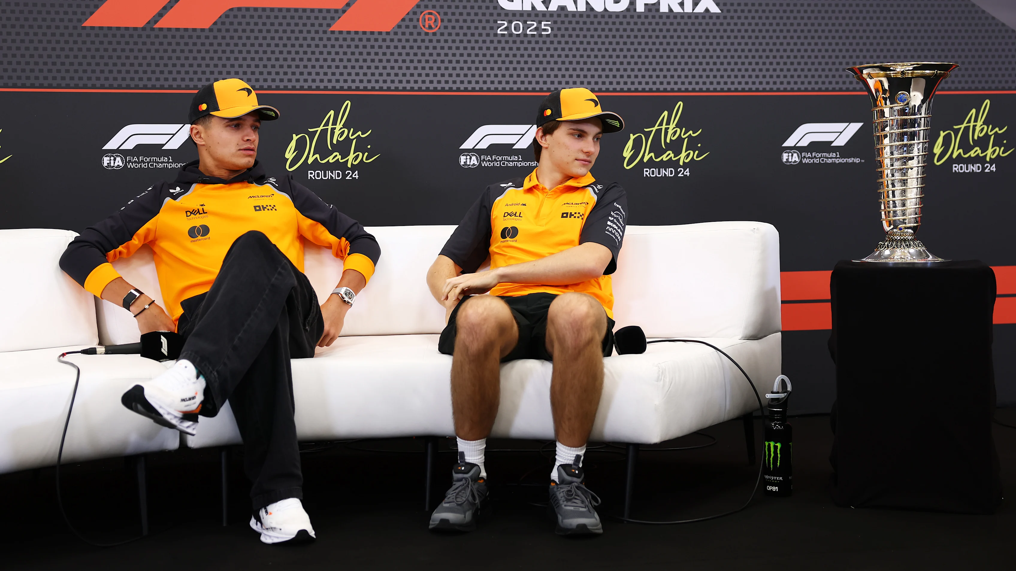 ABU DHABI, UNITED ARAB EMIRATES - DECEMBER 04: 2025 F1 World Drivers Championship contenders Lando