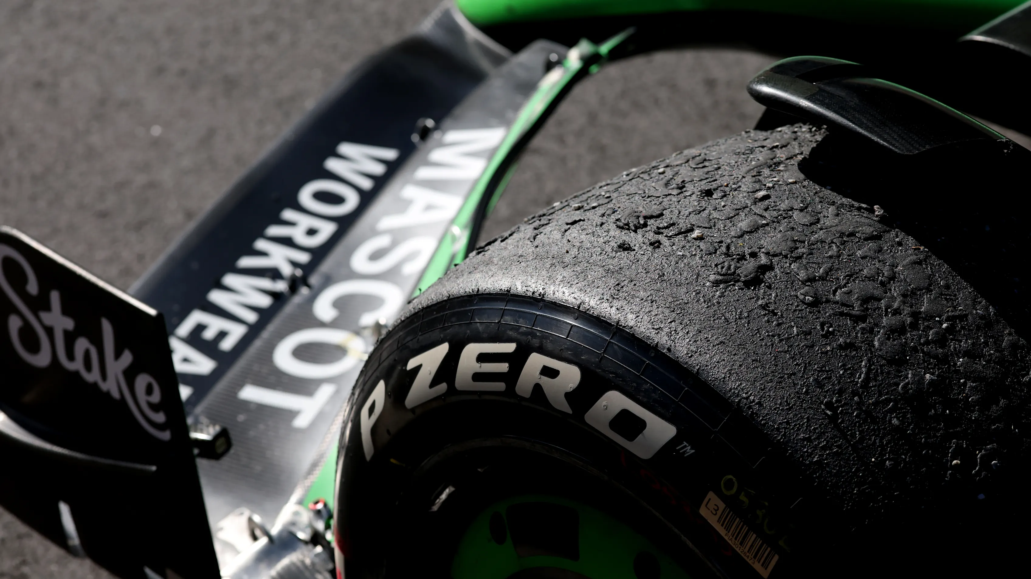 SPIELBERG, AUSTRIA - JUNE 29: Worn tyres on the Stake F1 Team Kick Sauber car in parc ferme during