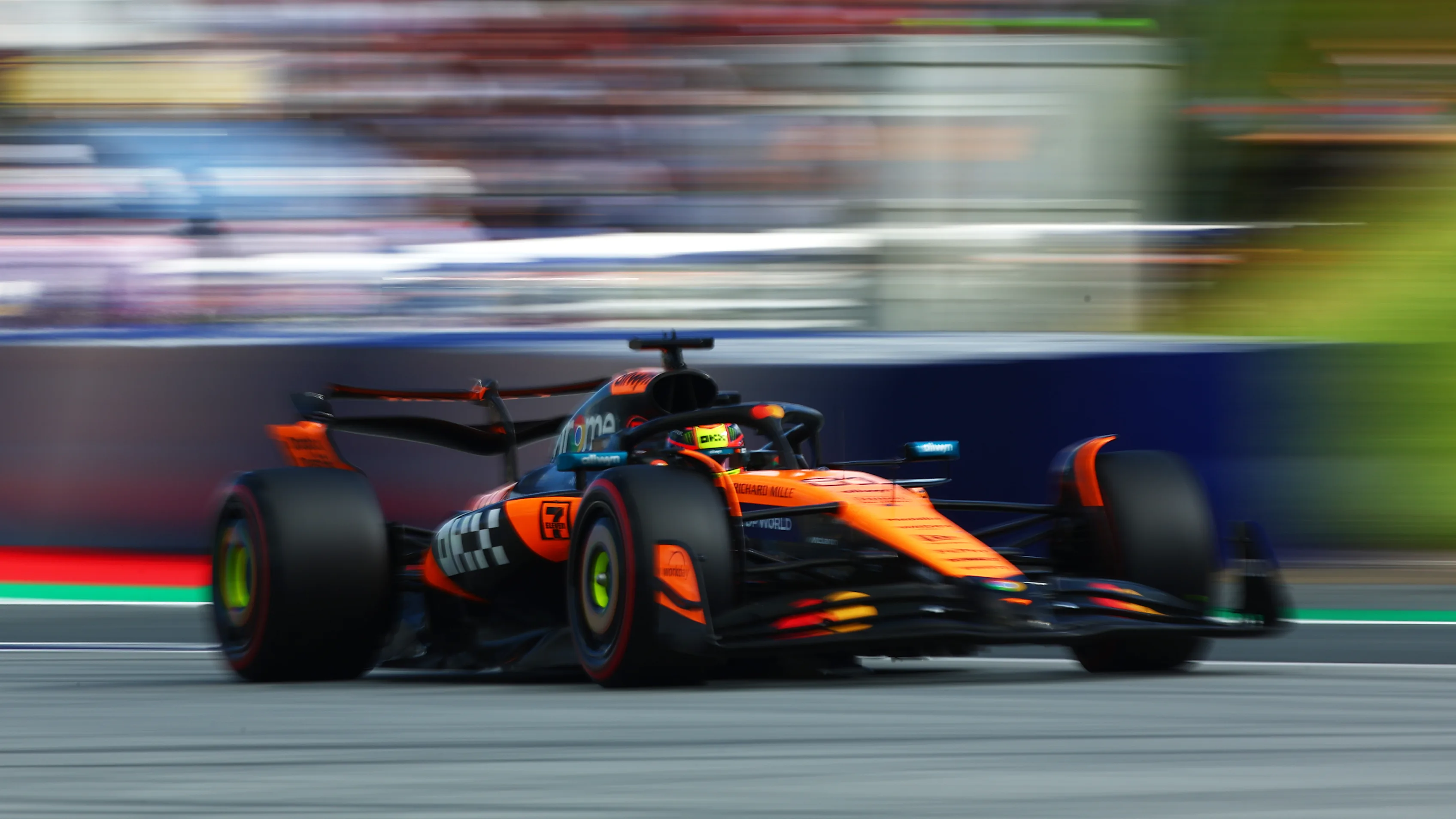 SPIELBERG, AUSTRIA - JUNE 28: Oscar Piastri of Australia driving the (81) McLaren MCL39 Mercedes on