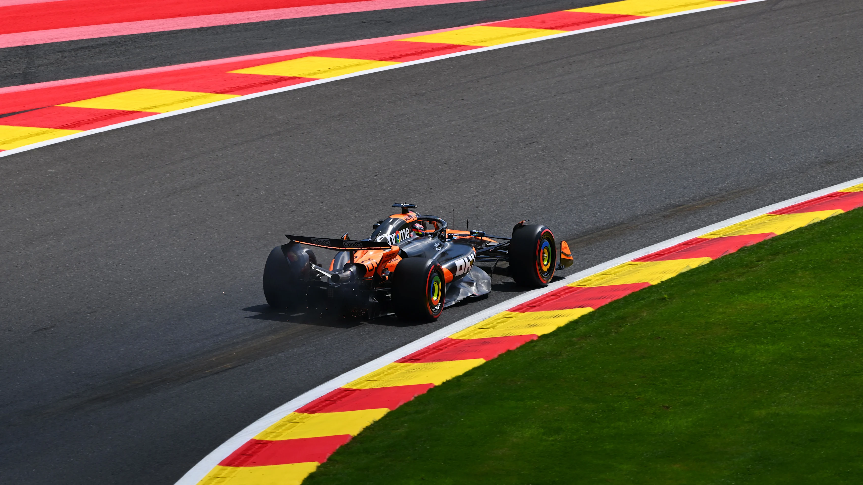 SPA, BELGIUM - JULY 25: Oscar Piastri of Australia driving the (81) McLaren MCL39 Mercedes on track