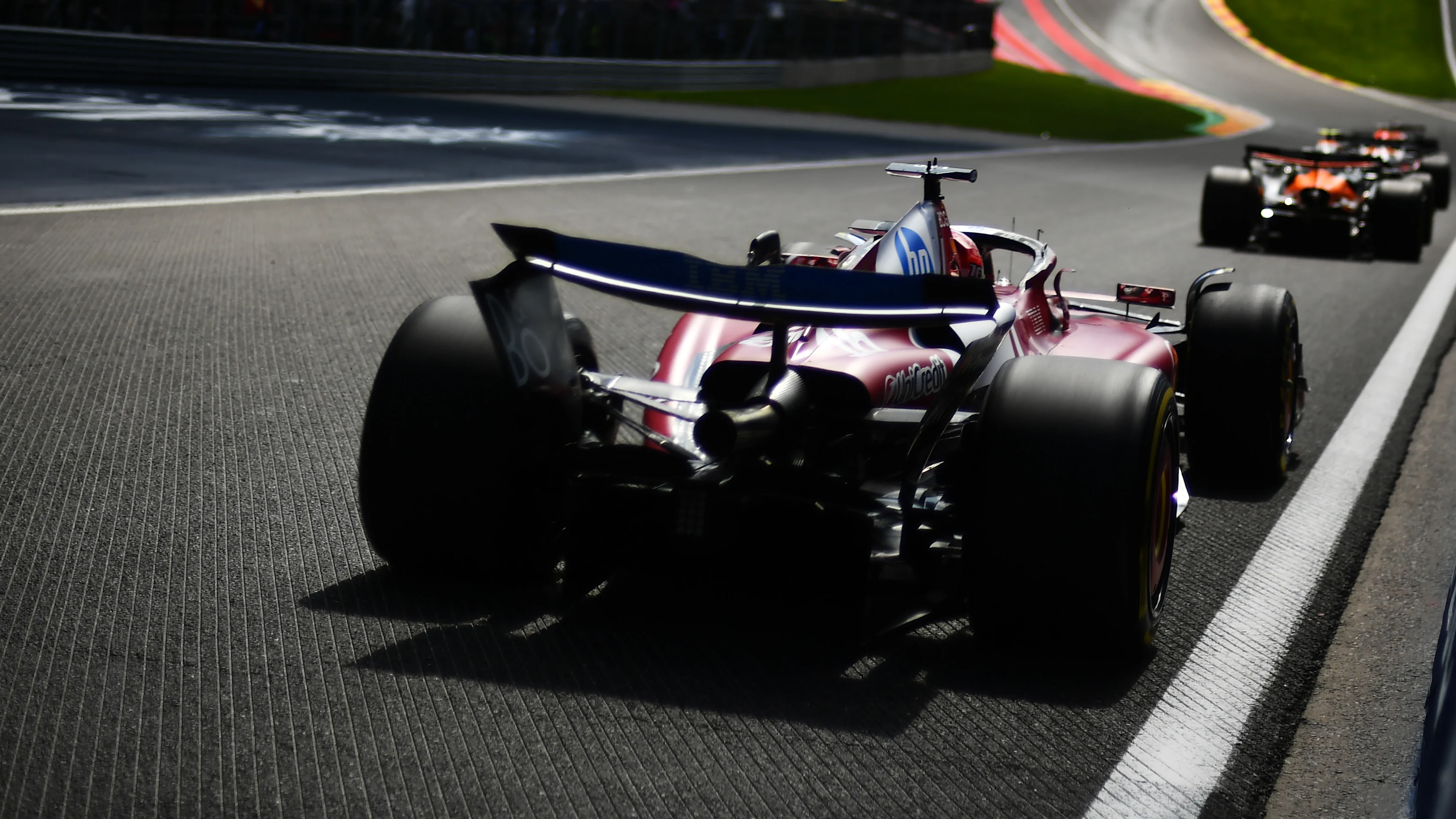 SPA, BELGIUM - JULY 26: Charles Leclerc of Monaco driving the (16) Scuderia Ferrari SF-25 on track