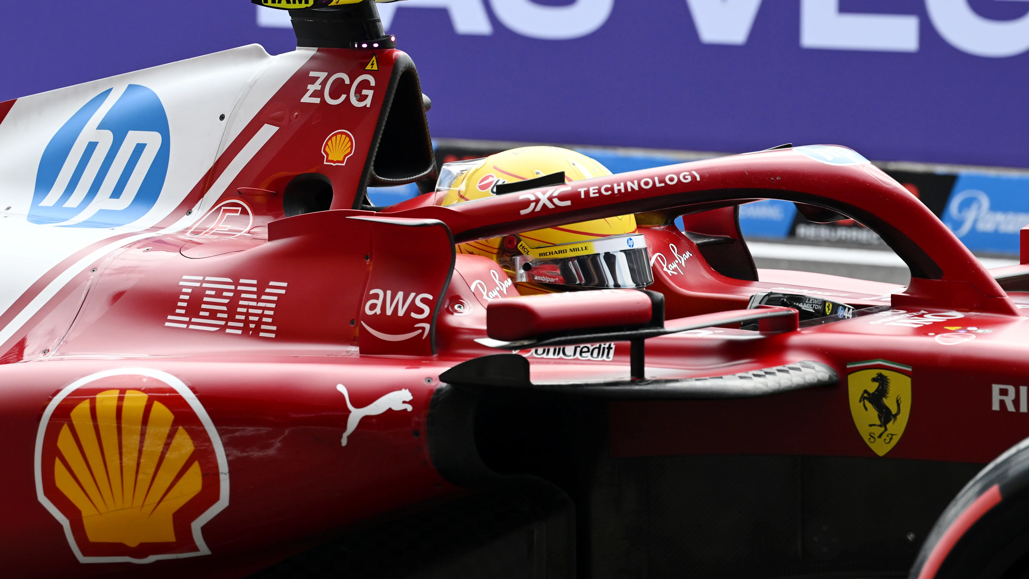 SPA, BELGIUM - JULY 26: Lewis Hamilton of Great Britain driving the (44) Scuderia Ferrari SF-25 in