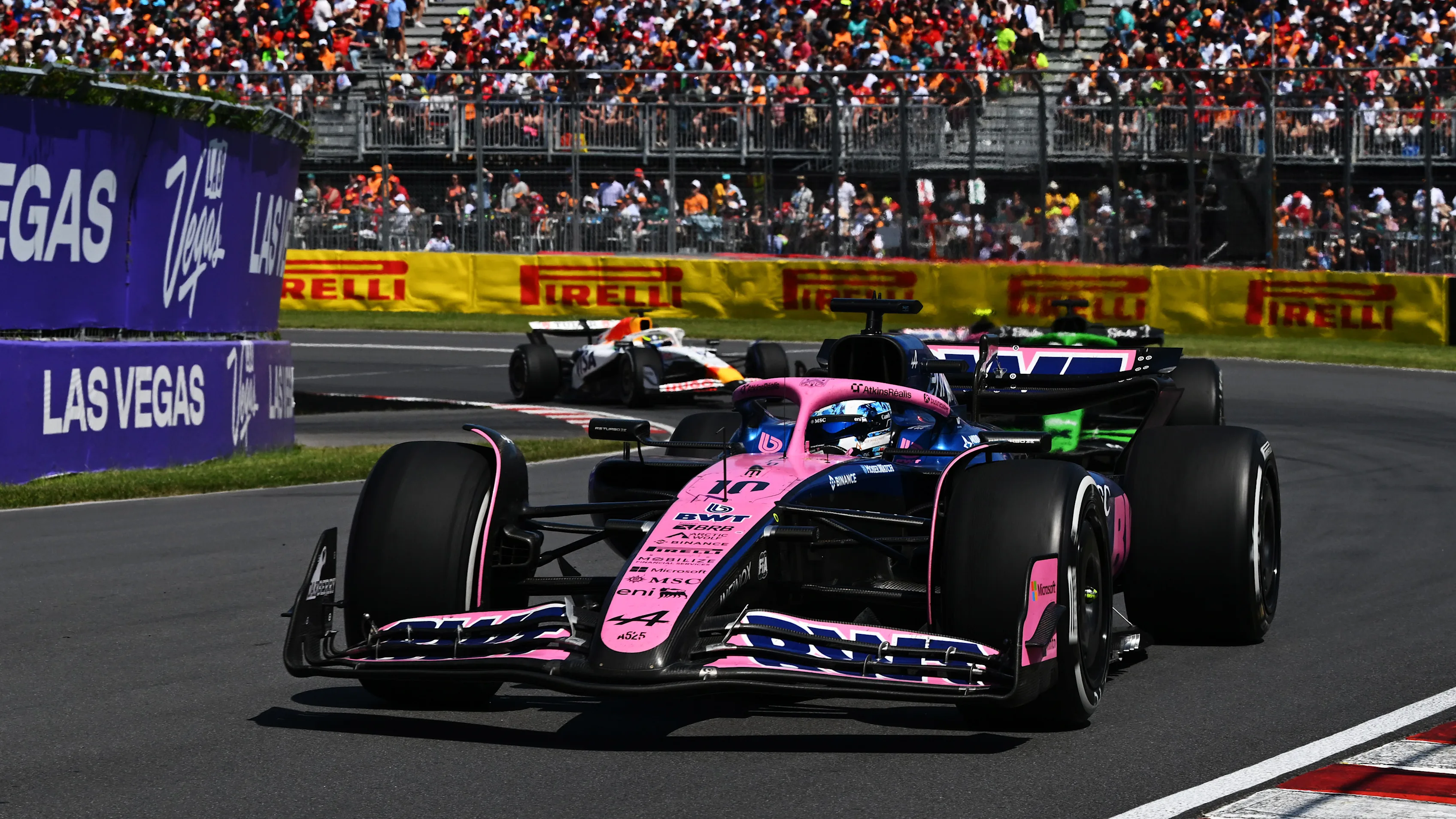 MONTREAL, QUEBEC - JUNE 15: Pierre Gasly of France driving the (10) Alpine F1 A525 Renault leads