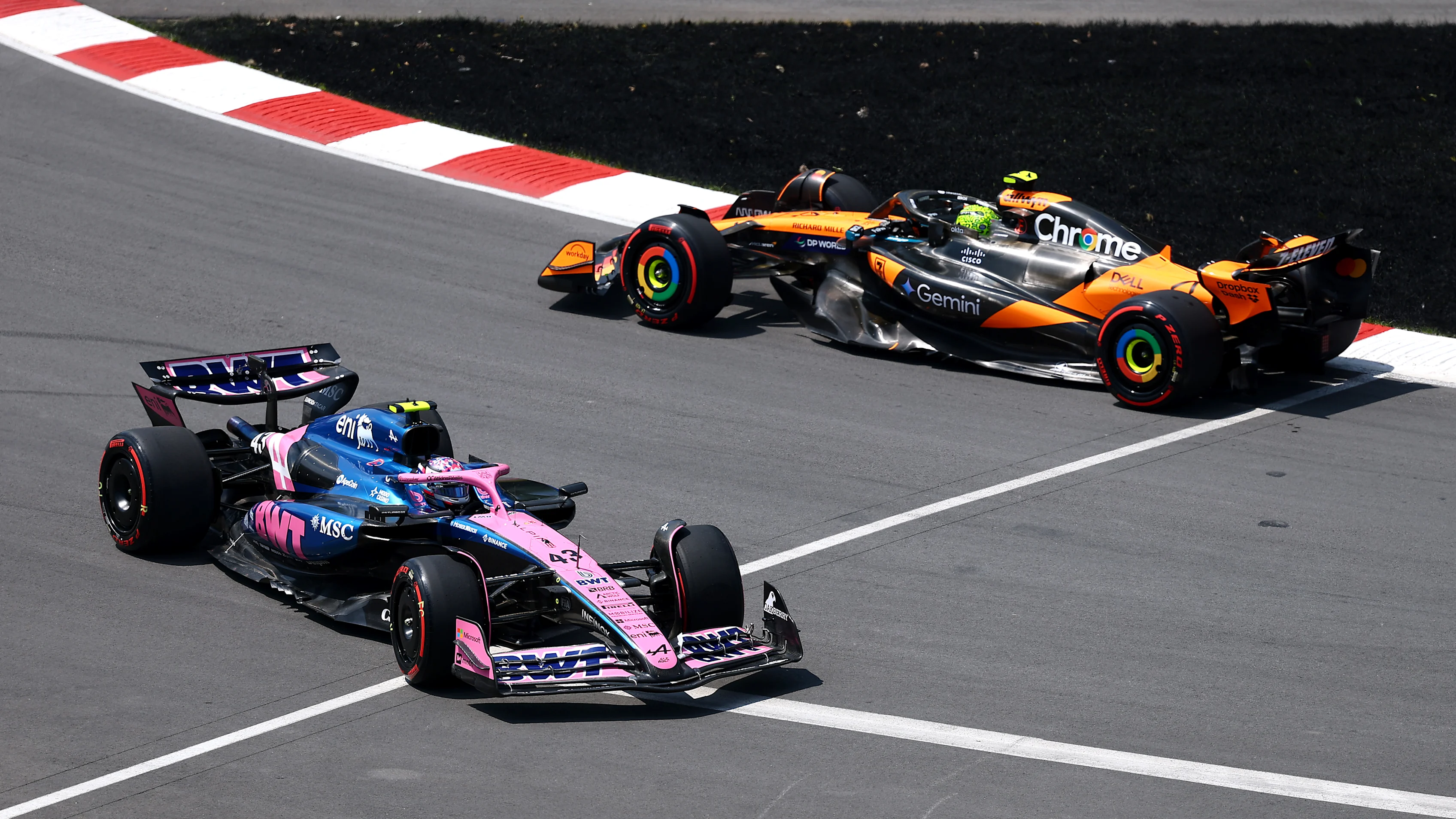 MONTREAL, QUEBEC - JUNE 13: Lando Norris of Great Britain driving the (4) McLaren MCL39 Mercedes