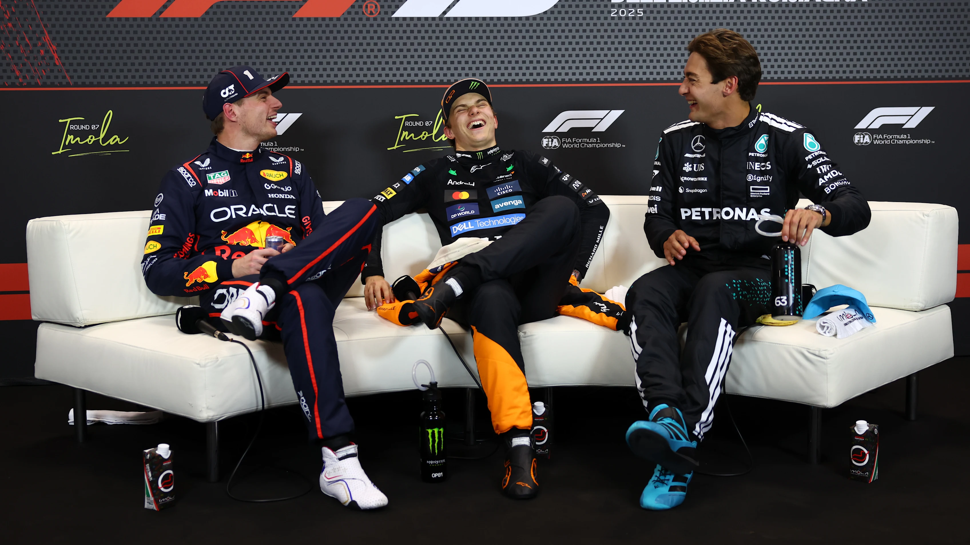 IMOLA, ITALY - MAY 17: Pole position qualifier Oscar Piastri of Australia and McLaren Second placed