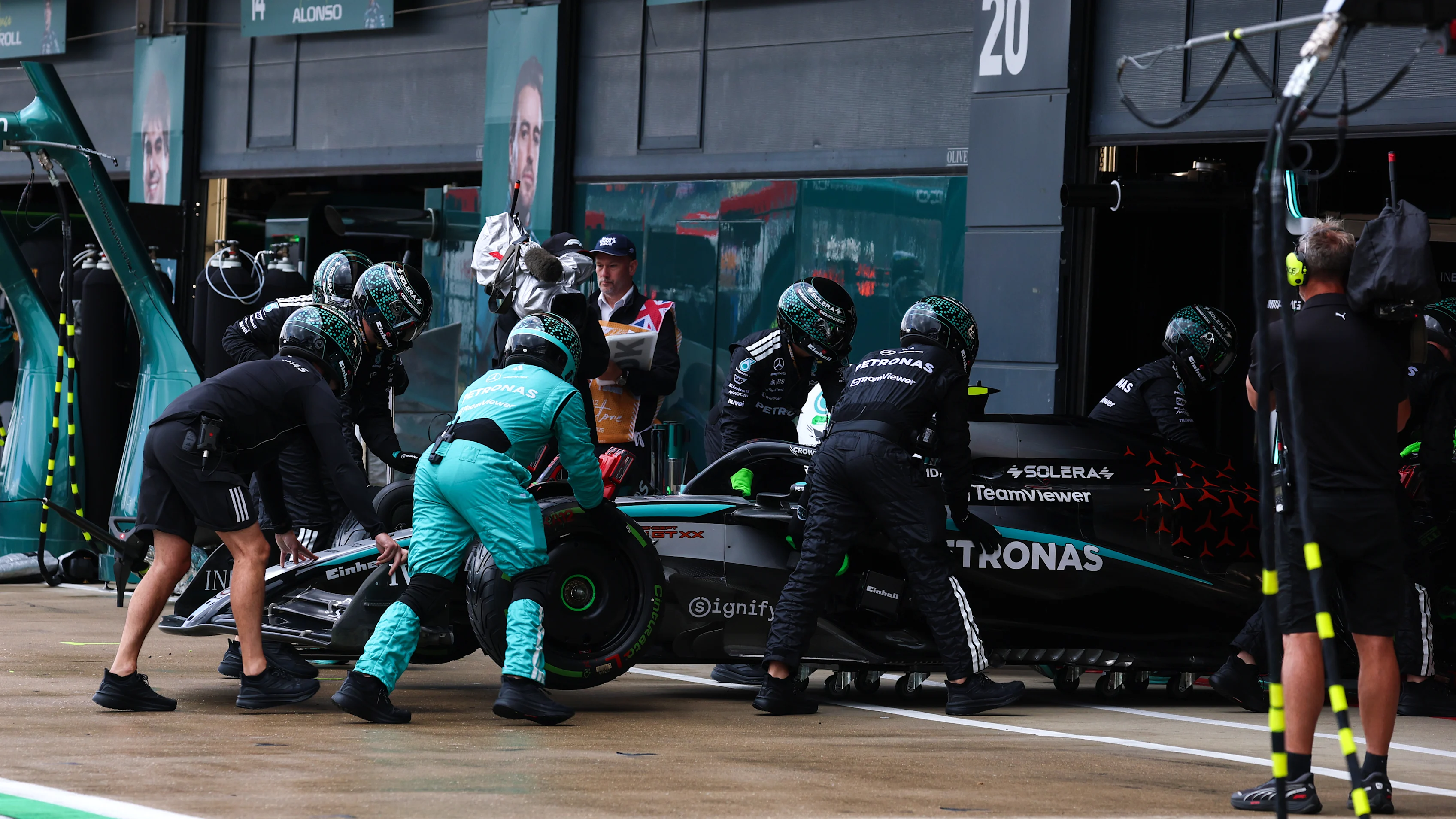NORTHAMPTON, ENGLAND - JULY 06: Andrea Kimi Antonelli of Italy driving the (12) Mercedes AMG