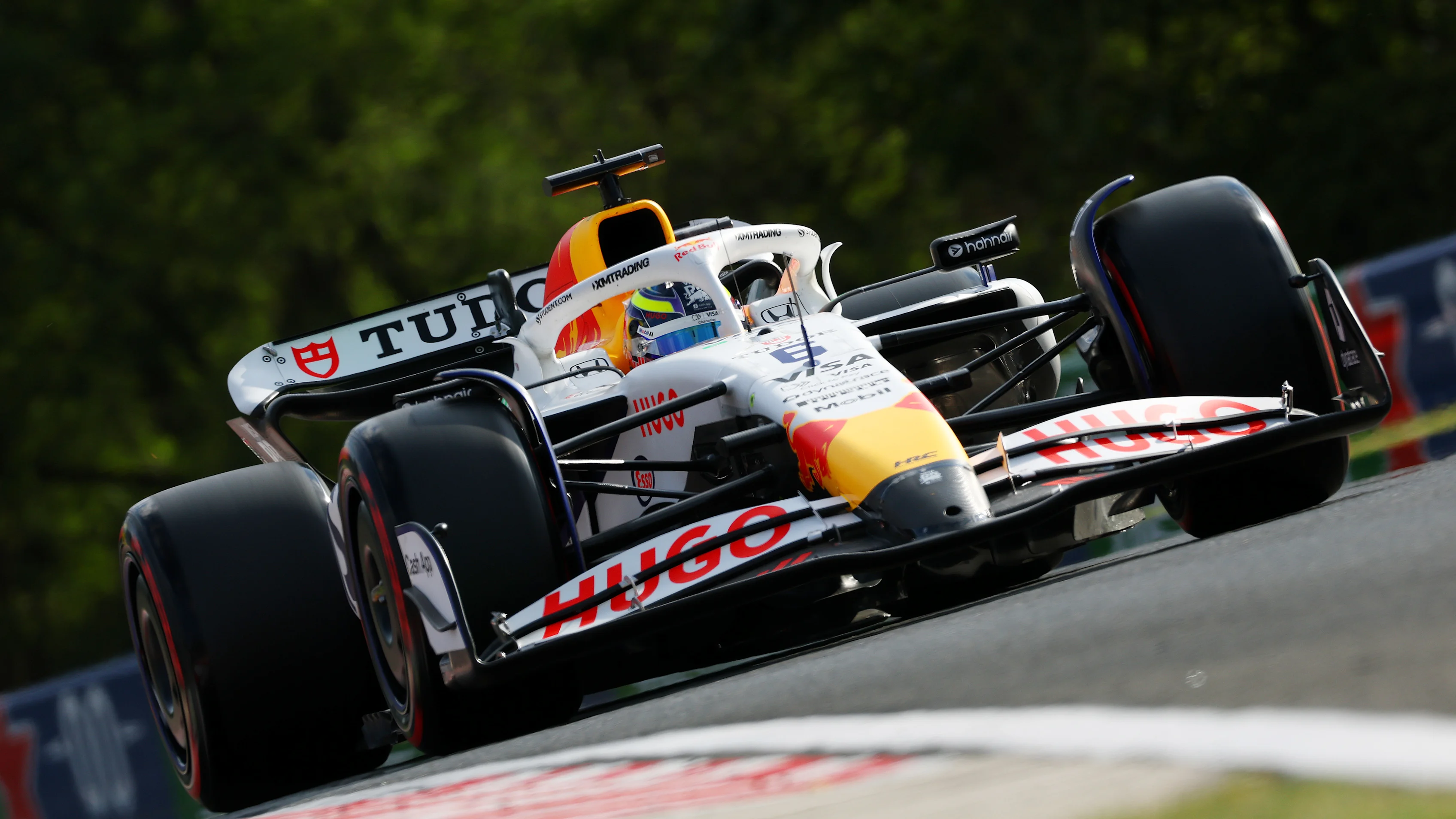 BUDAPEST, HUNGARY - AUGUST 01: Isack Hadjar of France driving the (6) Visa Cash App Racing Bulls VCARB 02 on track during practice ahead of the F1 Grand Prix of Hungary at Hungaroring on August 01, 2025 in Budapest, Hungary. (Photo by Mark Thompson/Getty Images)
