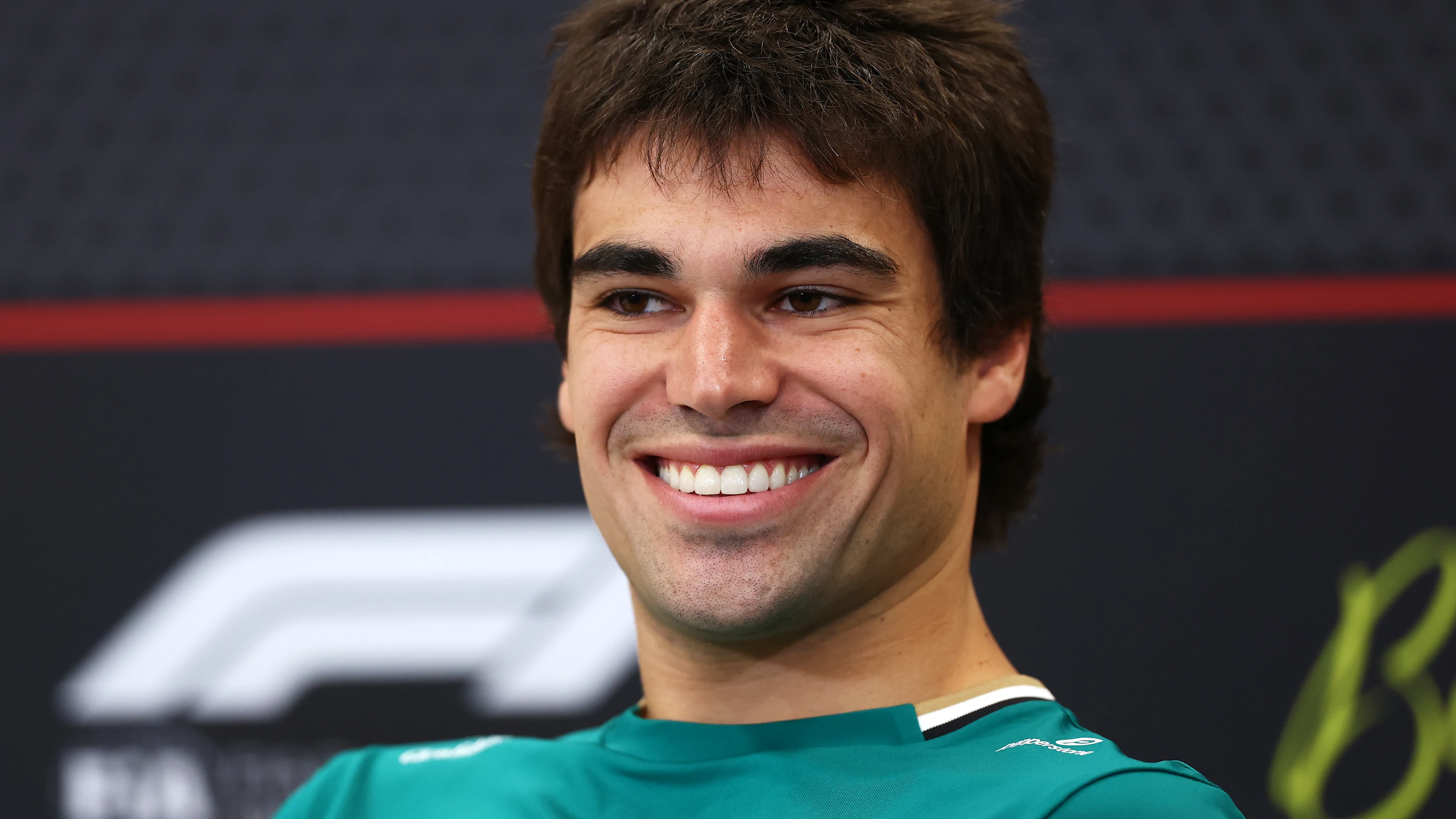 BUDAPEST, HUNGARY - JULY 31: Lance Stroll of Canada and Aston Martin F1 Team looks on in the Drivers Press Conference during previews ahead of the F1 Grand Prix of Hungary at Hungaroring on July 31, 2025 in Budapest, Hungary. (Photo by Clive Rose/Getty Images)