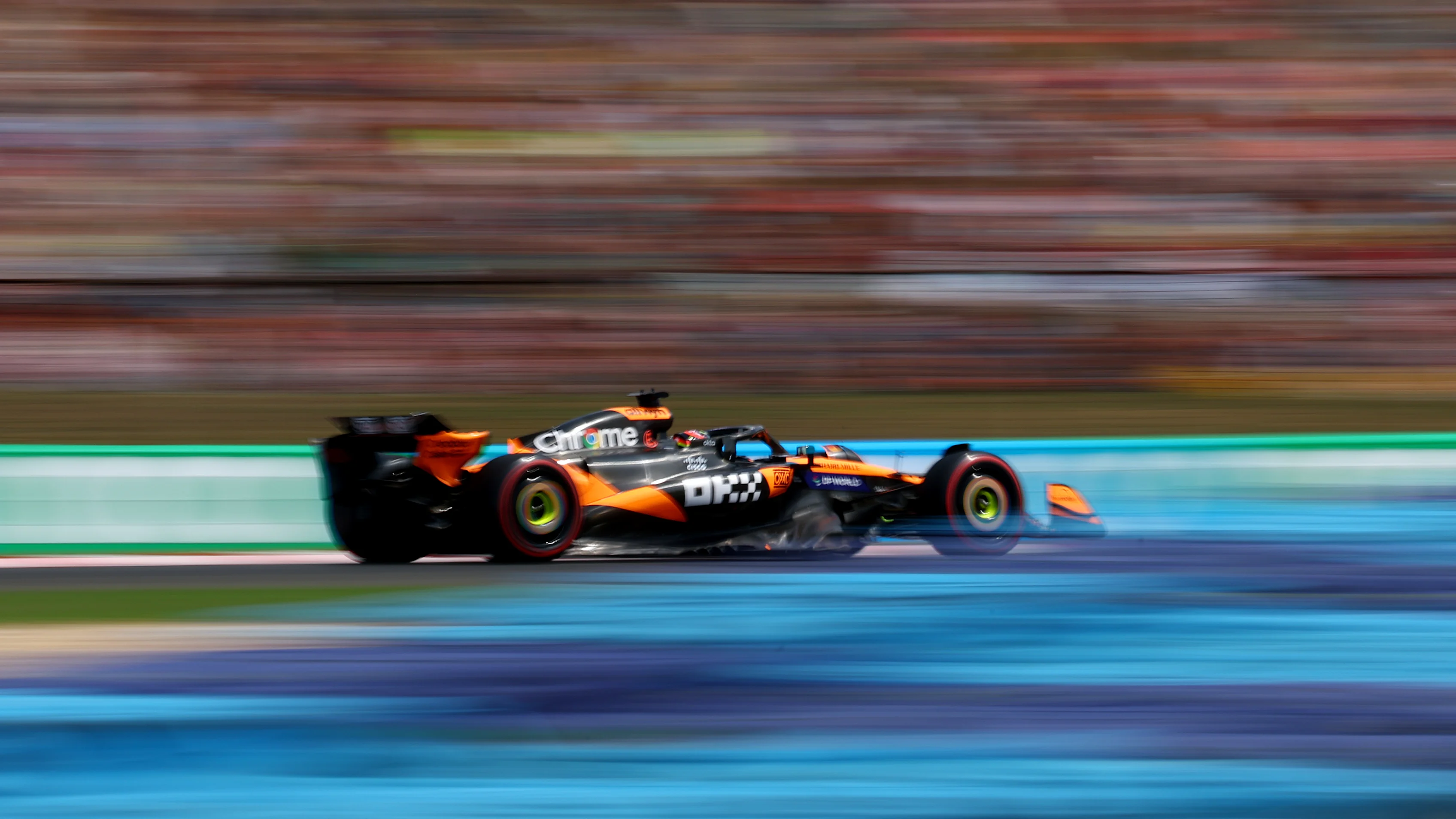 BUDAPEST, HUNGARY - AUGUST 02: Oscar Piastri of Australia driving the (81) McLaren MCL39 Mercedes