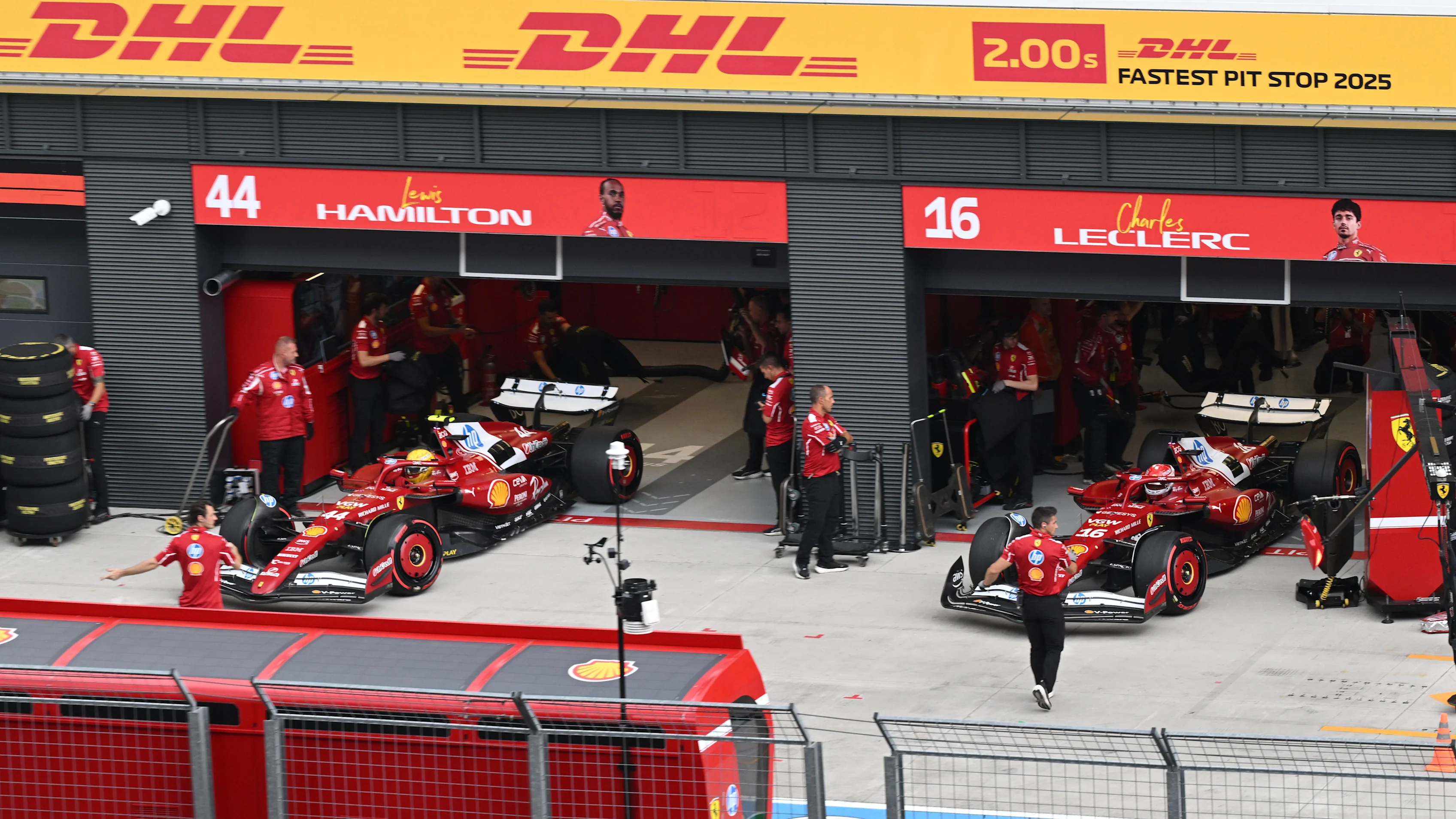 BUDAPEST, HUNGARY - AUGUST 02: Lewis Hamilton of Great Britain driving the (44) Scuderia Ferrari