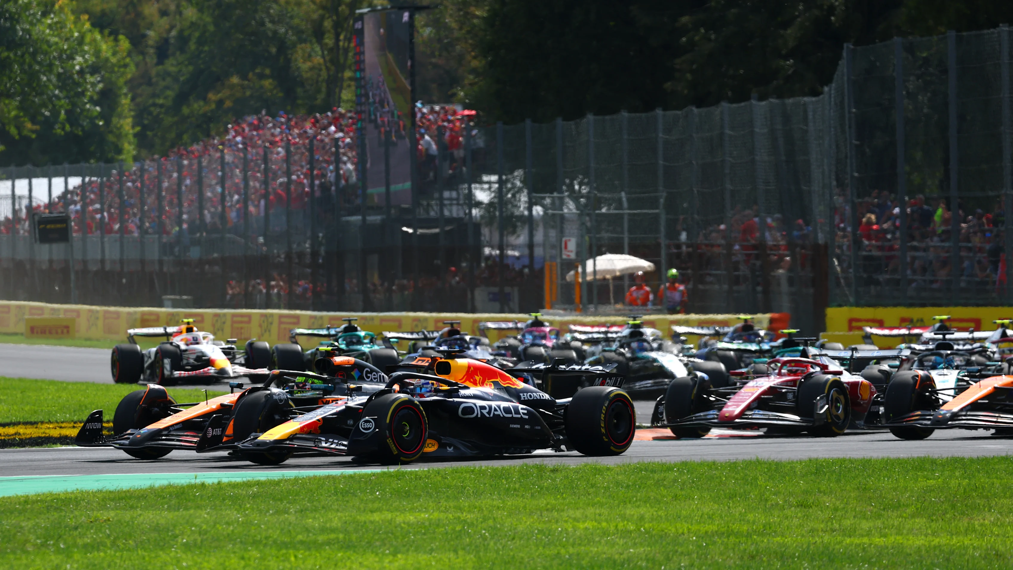 MONZA, ITALY - SEPTEMBER 07: Max Verstappen of the Netherlands driving the (1) Oracle Red Bull