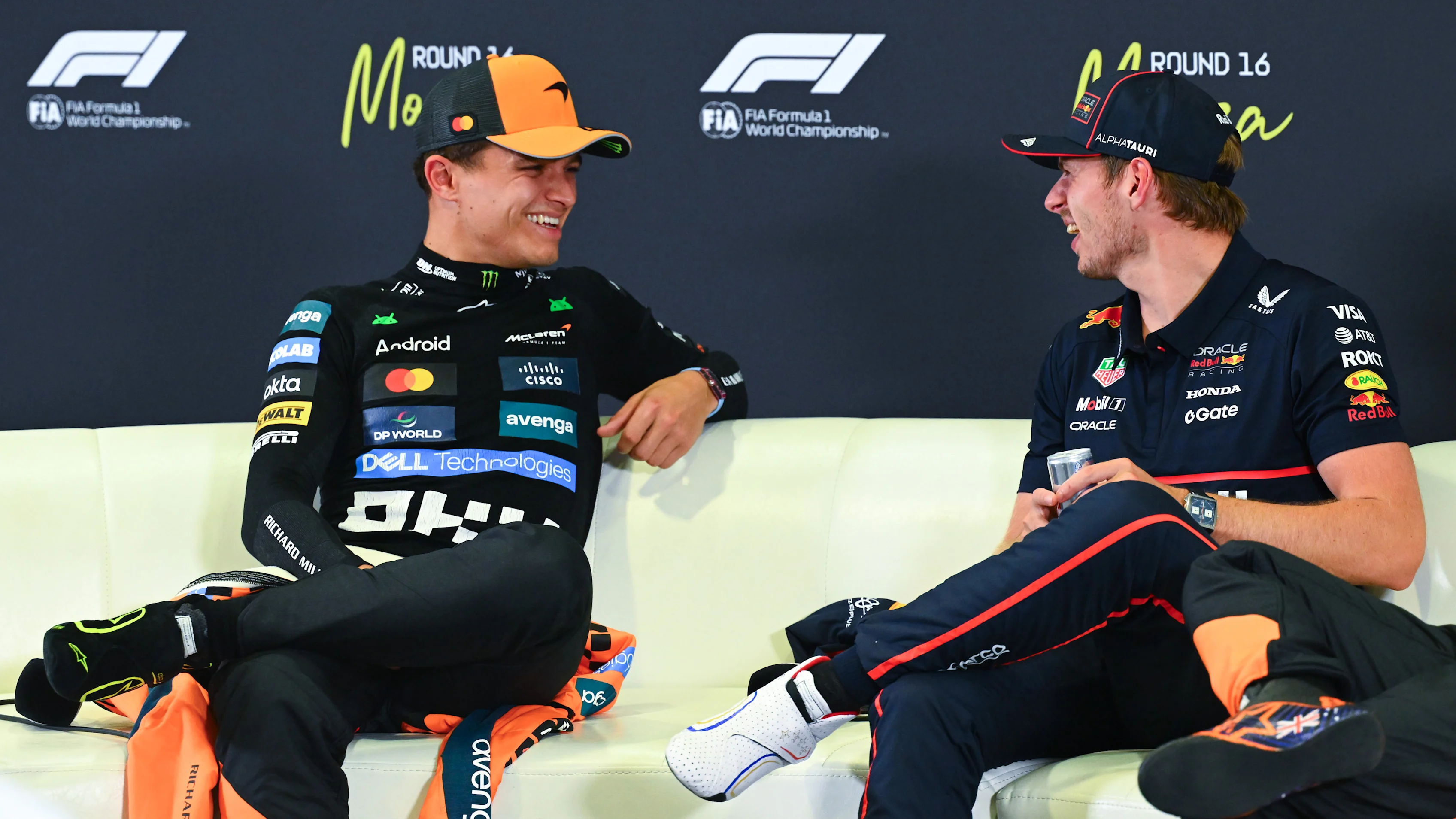 MONZA, ITALY - SEPTEMBER 06: Pole position qualifier Max Verstappen of the Netherlands and Oracle