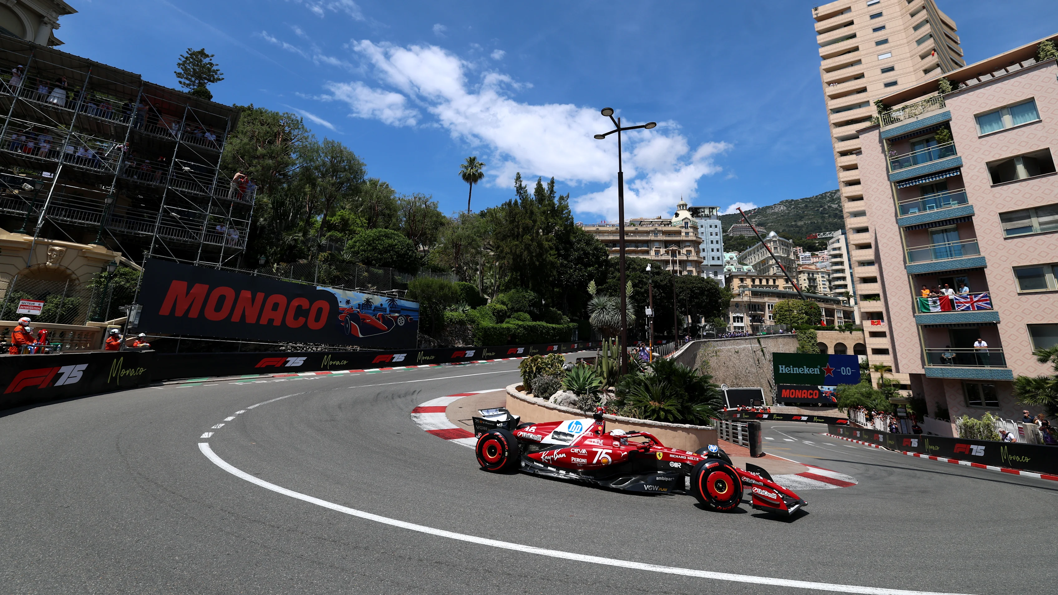 MONTE-CARLO, MONACO - MAY 24: Charles Leclerc of Monaco driving the (16) Scuderia Ferrari SF-25 on