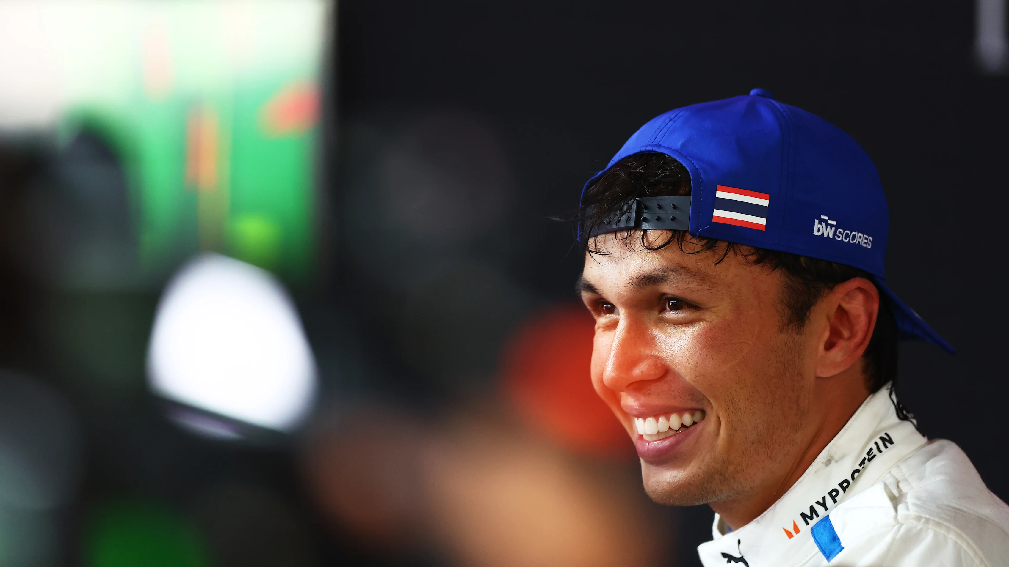 ZANDVOORT, NETHERLANDS - AUGUST 31: Fifth placed Alexander Albon of Thailand and Williams talks to